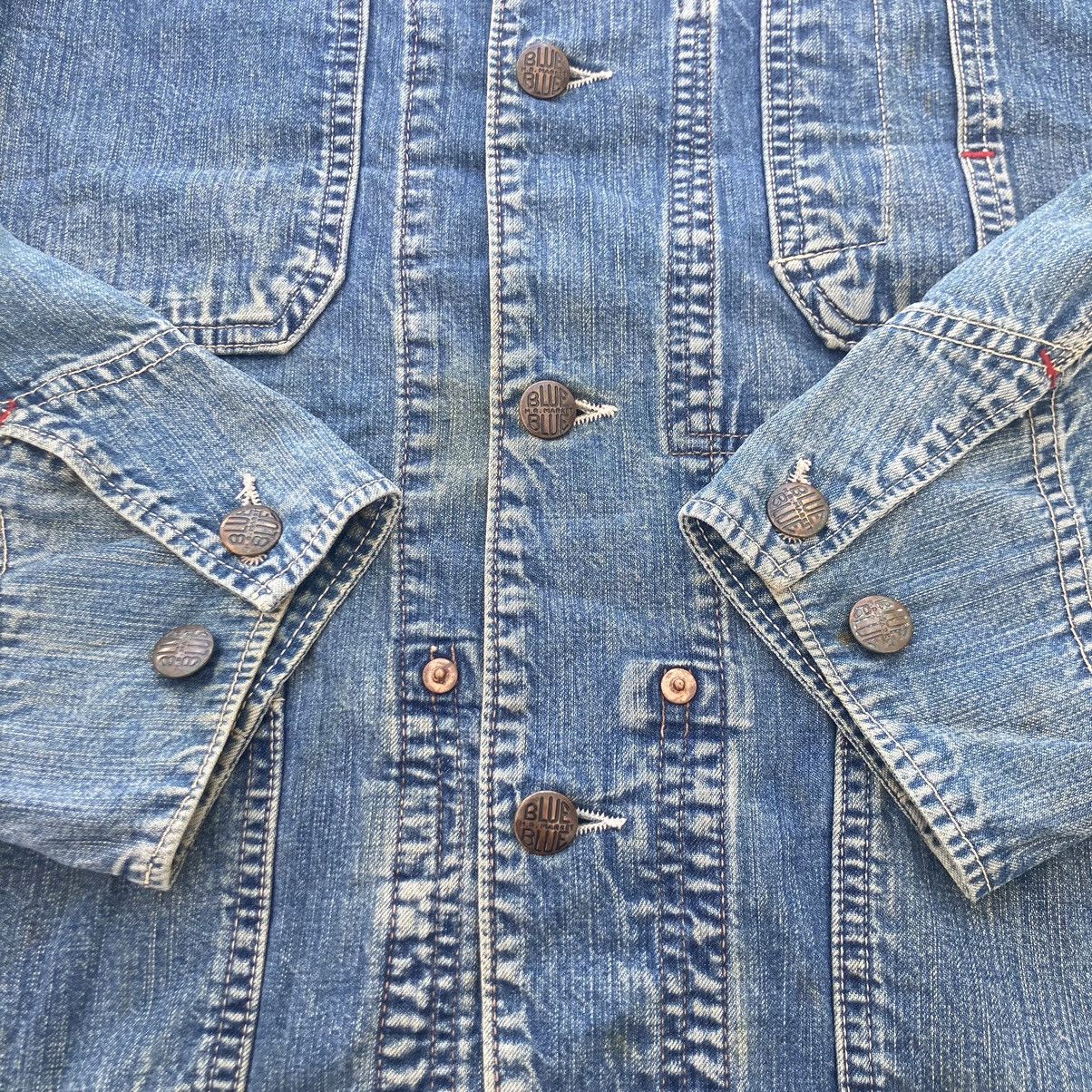 Blue Blue Japan VINTAGE BLUE BLUE ARIGATO DENIM CHORE JACKET Size US M / EU 48-50 / 2 - 8 Thumbnail