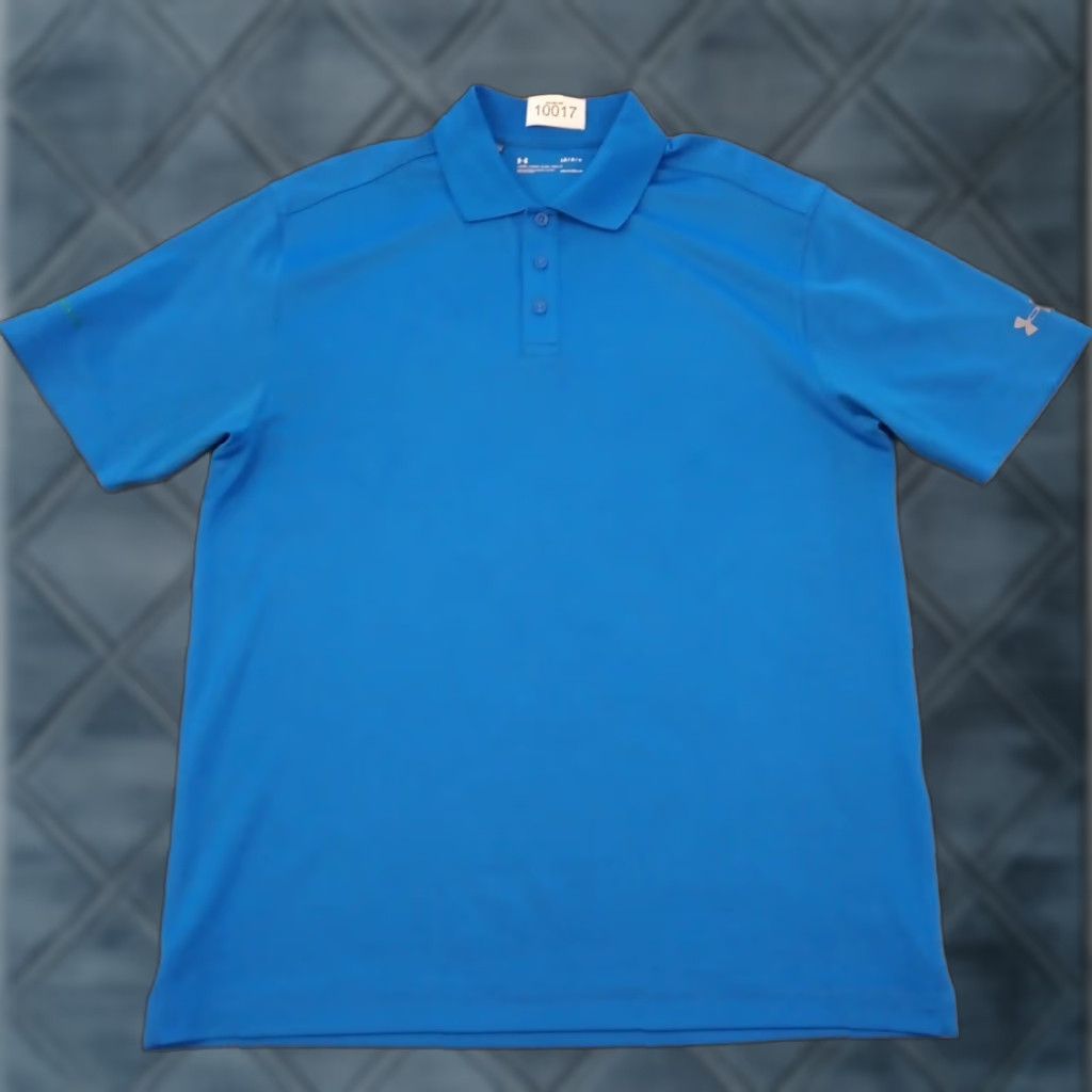 Under Armour Under Armour Polo Shirt Mens L Short Sleeve Solid Blue Shirt Size US L / EU 52-54 / 3 - 1 Thumbnail