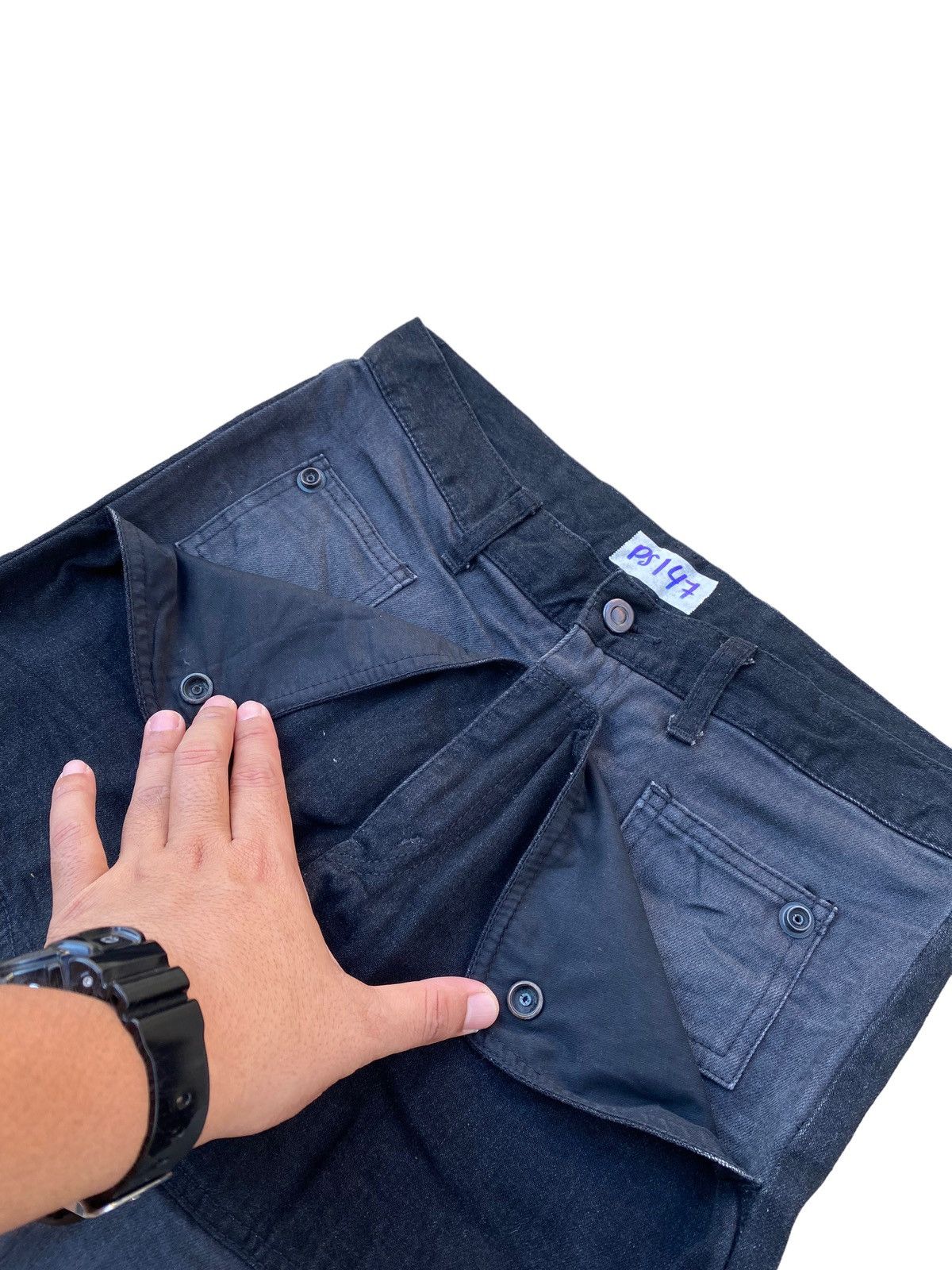 N.Hoolywood N.HOOLYWOOD Compile Panel Zipper Biker Denim - Made in Japan Size US 29 - 4 Thumbnail
