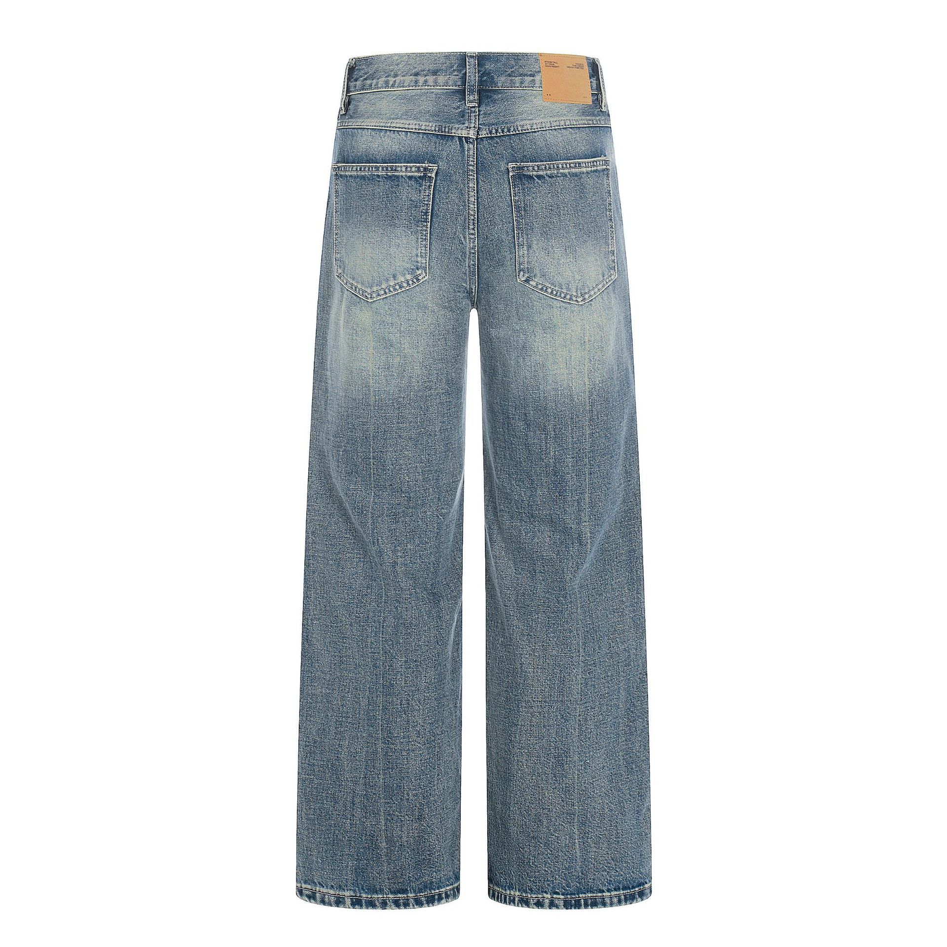 Japanese Brand American men's cleanfit loose wide-leg casual straight jeans Size US 32 / EU 48 - 2 Thumbnail