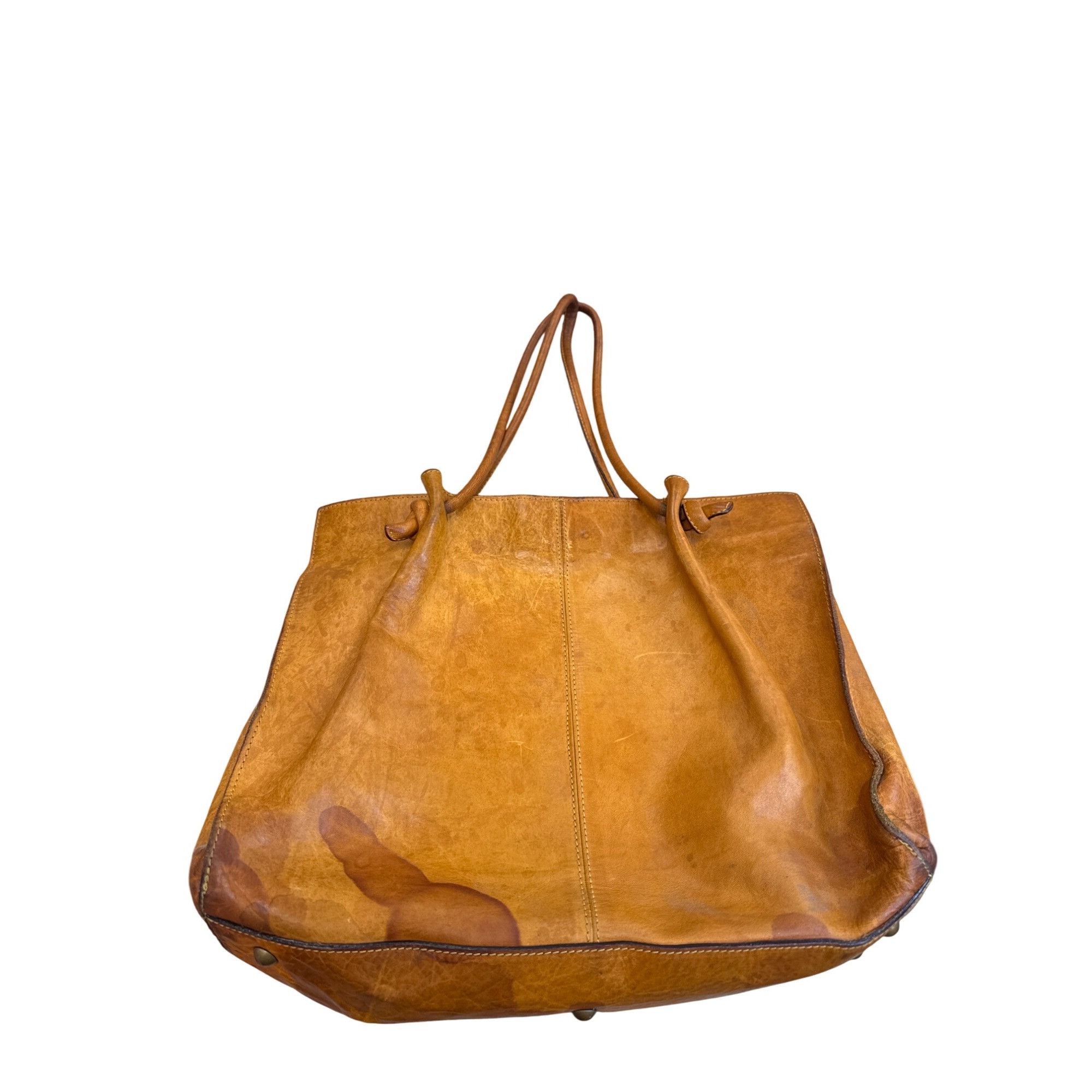 Designer Paolo Masi Womens brown Vintage Leather Shoulder Handbag SKU Size ONE SIZE - 10 Thumbnail