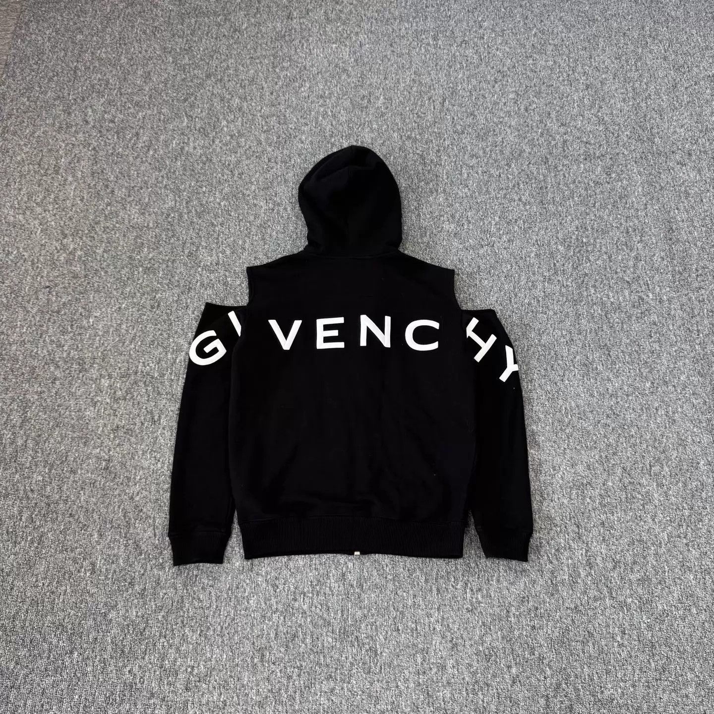 Givenchy Givenchy Off-Shoulder Back Logo Hoodie Jkt S 99 New Size S / US 4 / IT 40 - 2 Thumbnail