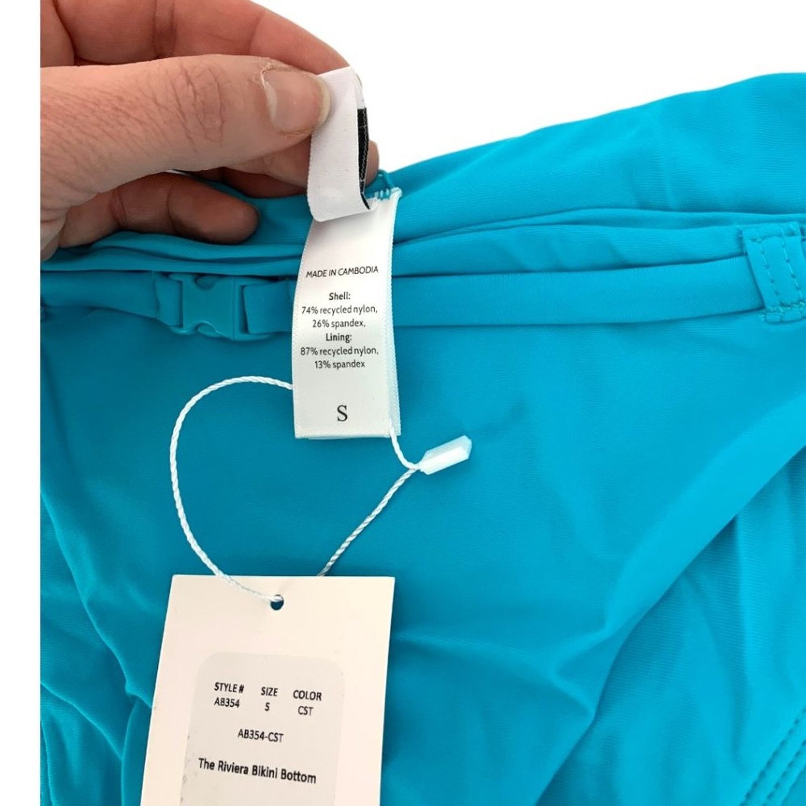 Other Andie Riviera Belted Bikini Bottom Blue Small NWT $52 Size ONE SIZE - 6 Thumbnail
