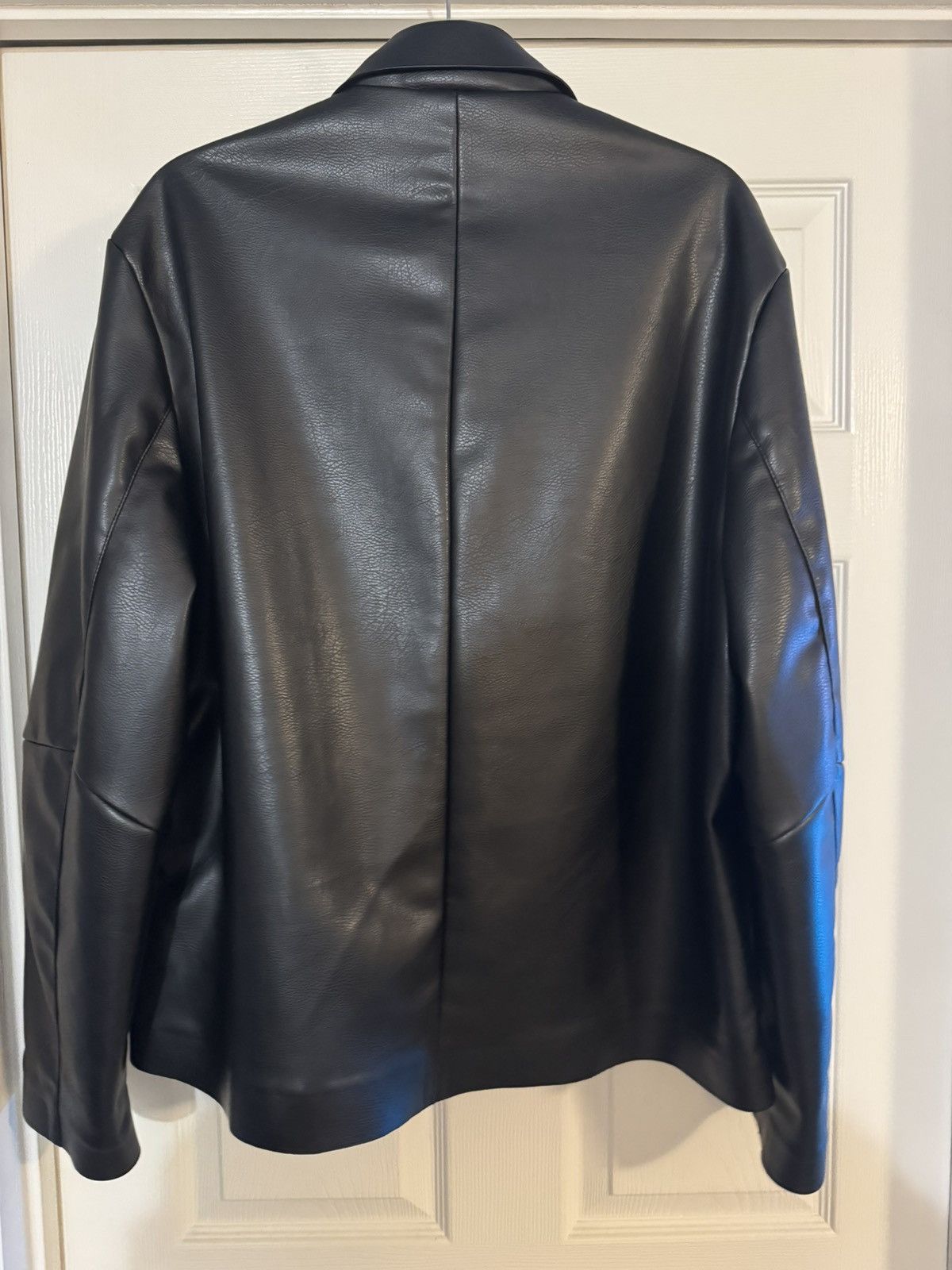 Zara Zara Black Leather Jacket Size US XL / EU 56 / 4 - 2 Thumbnail