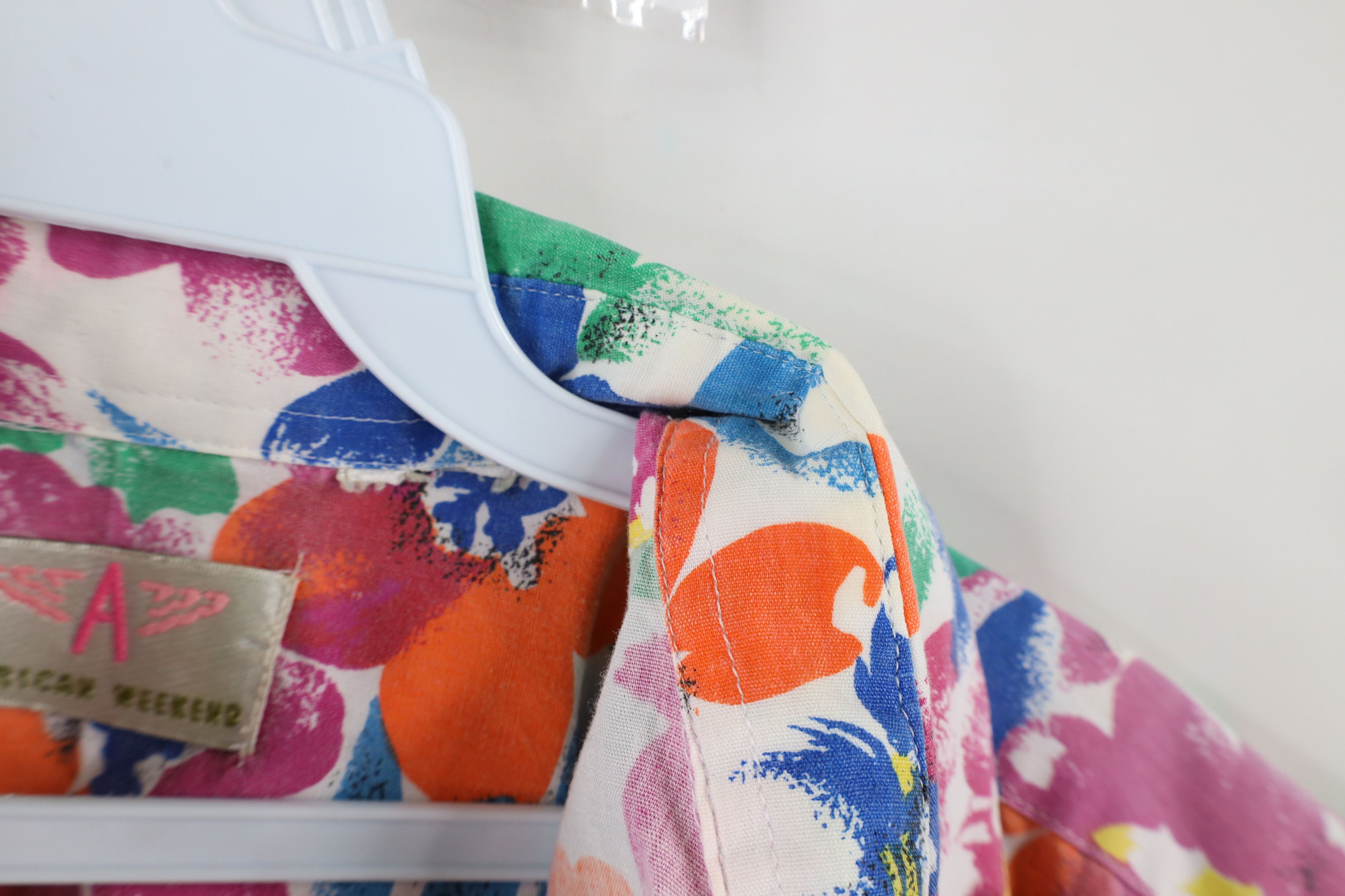 Vintage Vintage 90s Streetwear Rainbow Abstract Flower Button Shirt Size L / US 10 / IT 46 - 7 Thumbnail