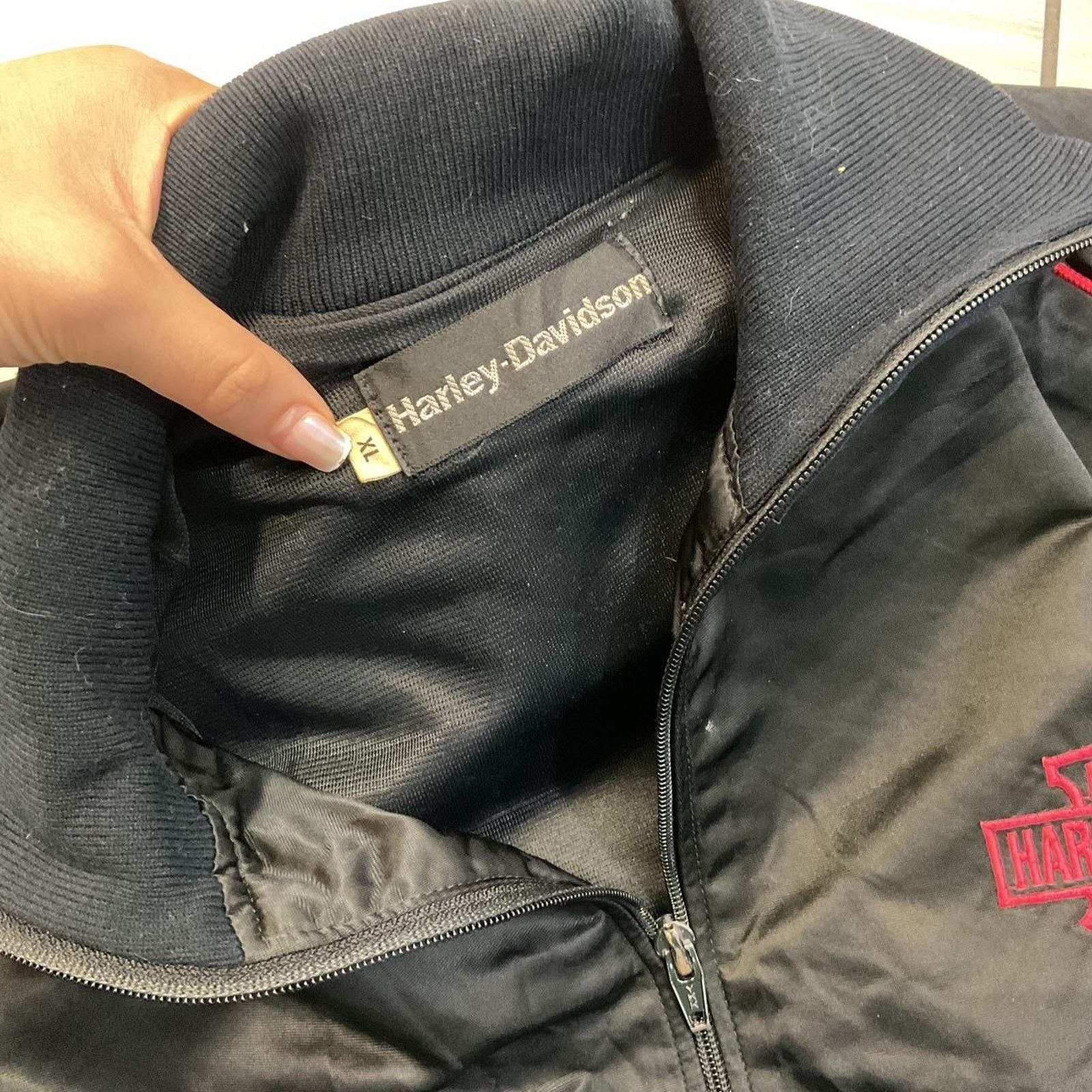 Harley Davidson Vintage Harley Davidson Satin Jacket Embroidered Logo Size US XL / EU 56 / 4 - 4 Thumbnail