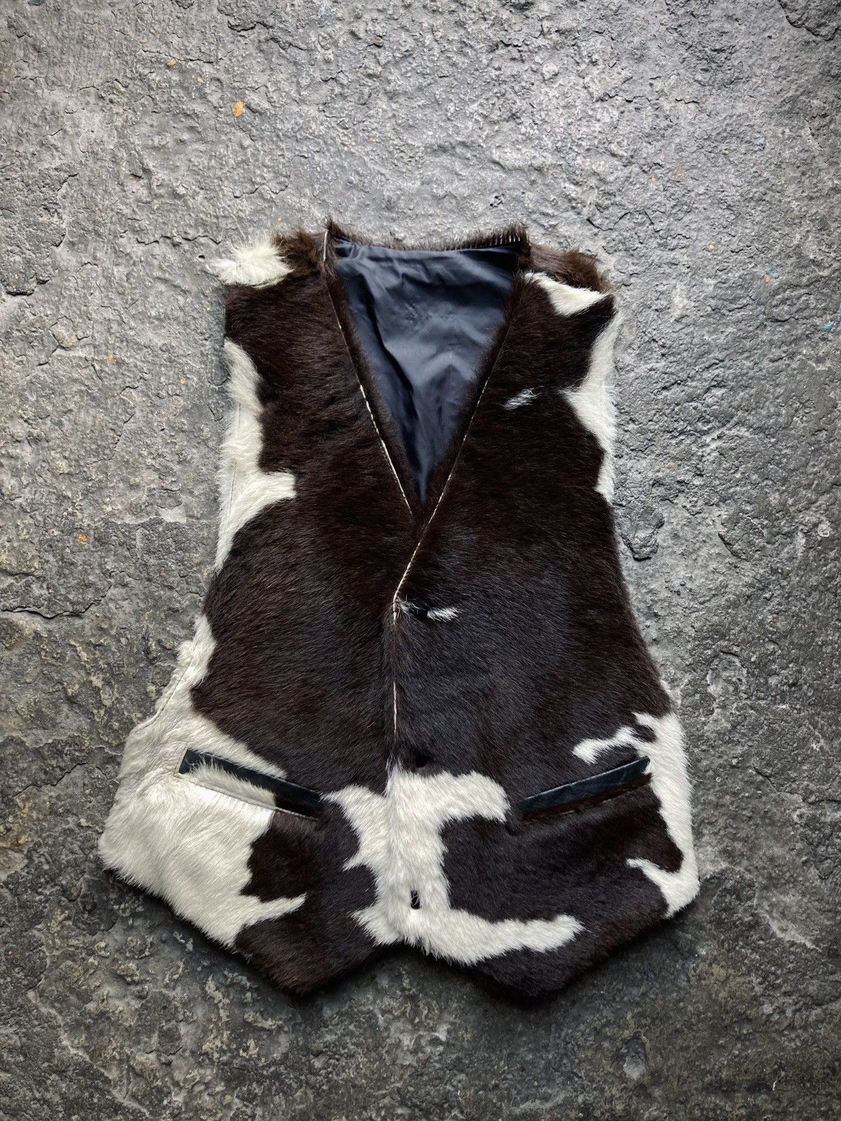 Vintage Western Cowhide Leather Vest