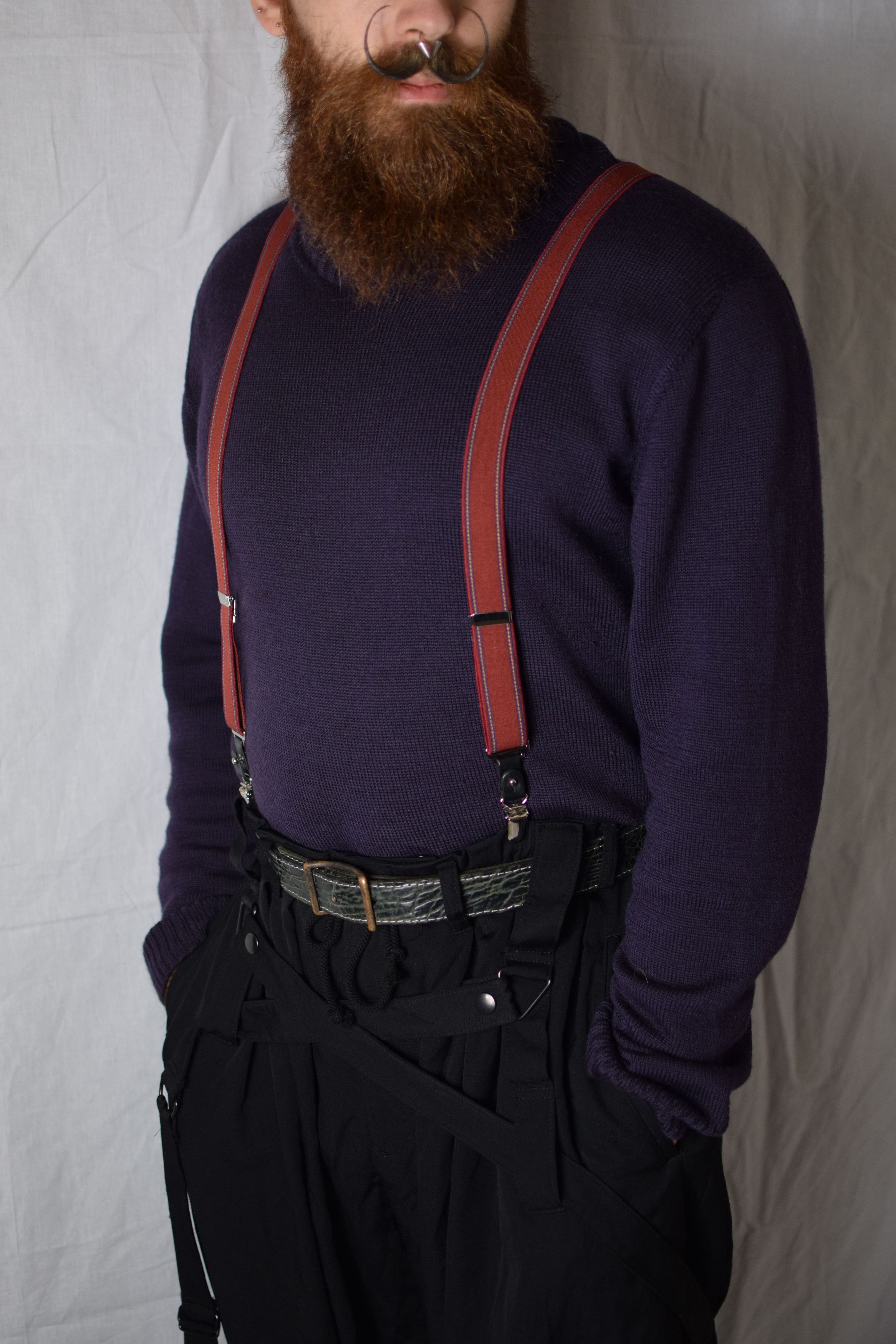 image of Yohji Yamamoto YYPH Red Suspenders, Men's