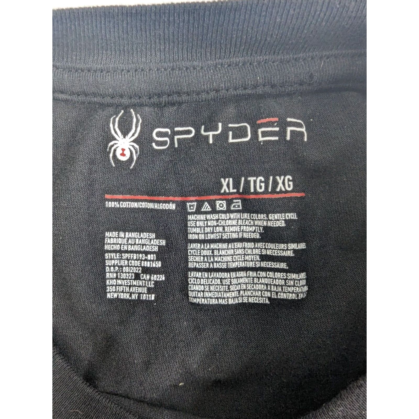 Spyder Spyder T-Shirt XL Black Logo Graphic Outdoor Short Sleeve Men Modern Wearable Shirt Size US XL / EU 56 / 4 - 7 Thumbnail