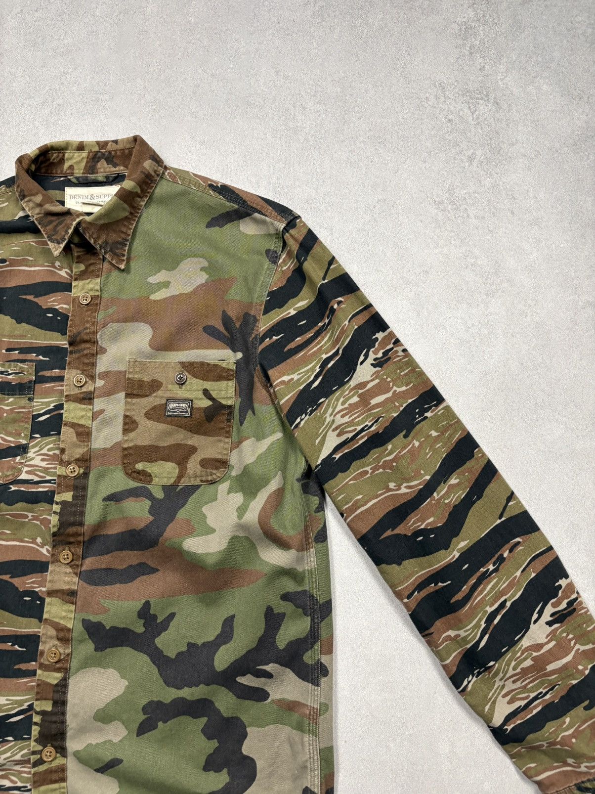 Denim & Supply Ralph Lauren Ralph Lauren Denim & Supply Camo Patchwork Military Shirt Size US M / EU 48-50 / 2 - 3 Thumbnail