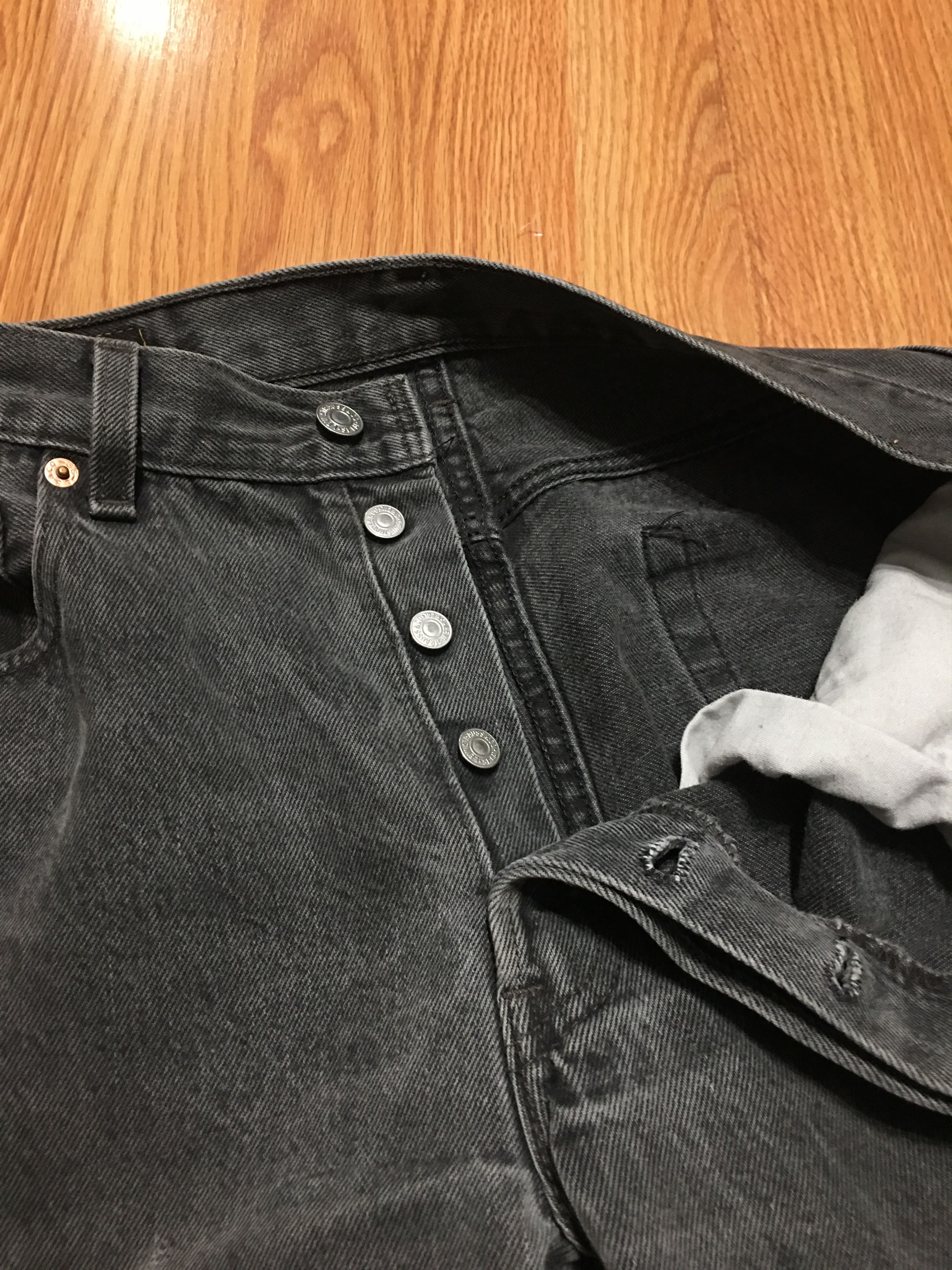 Levi's Vintage USA 1990s Levis 501-0660 Gray Jeans Pants W33 L34 Size US 34 / EU 50 - 5 Thumbnail