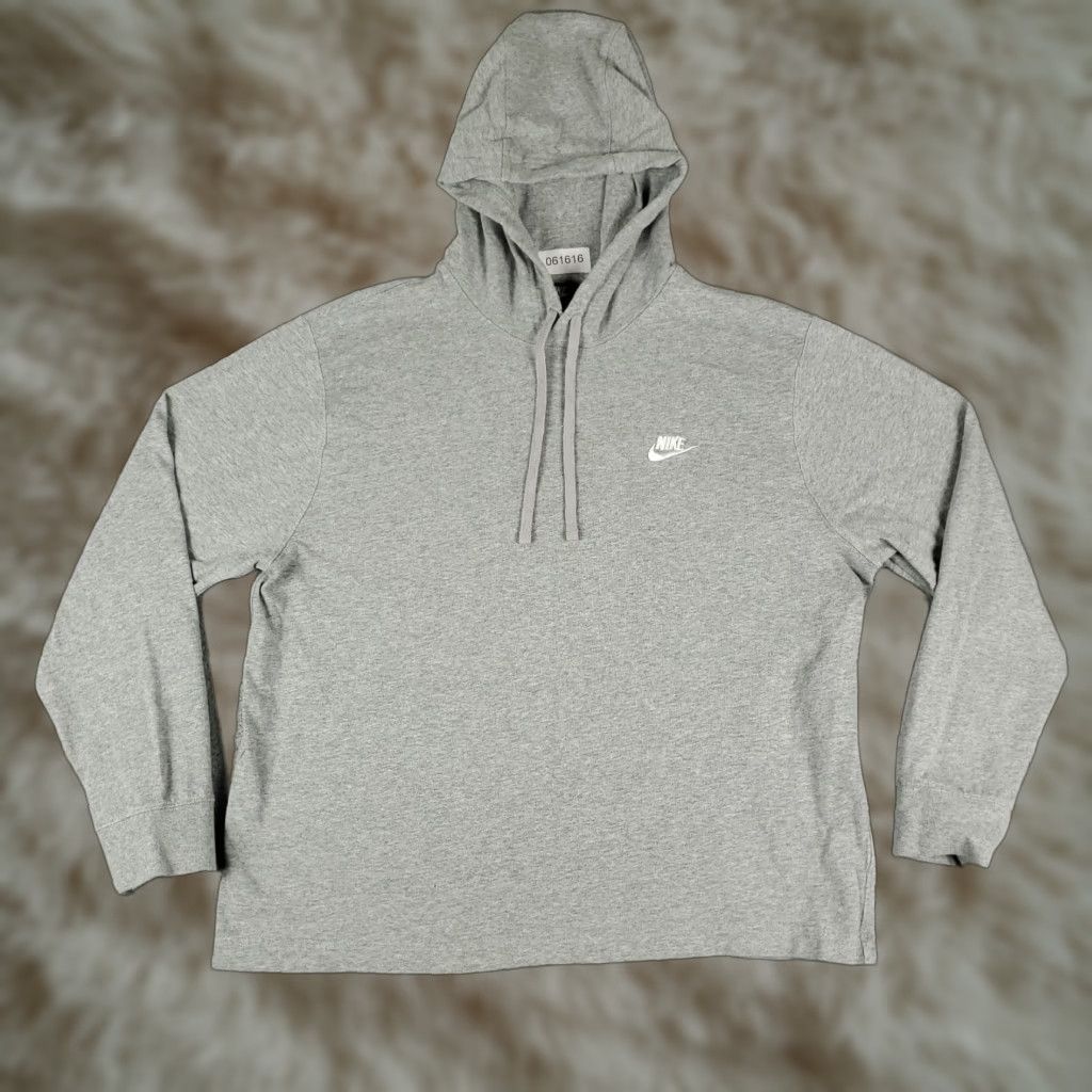 Nike Nike Shirt Mens Large Gray Swoosh Hoodie Long Sleeve Pullover Mock Neck Tagless Logo Size US L / EU 52-54 / 3 - 1 Thumbnail