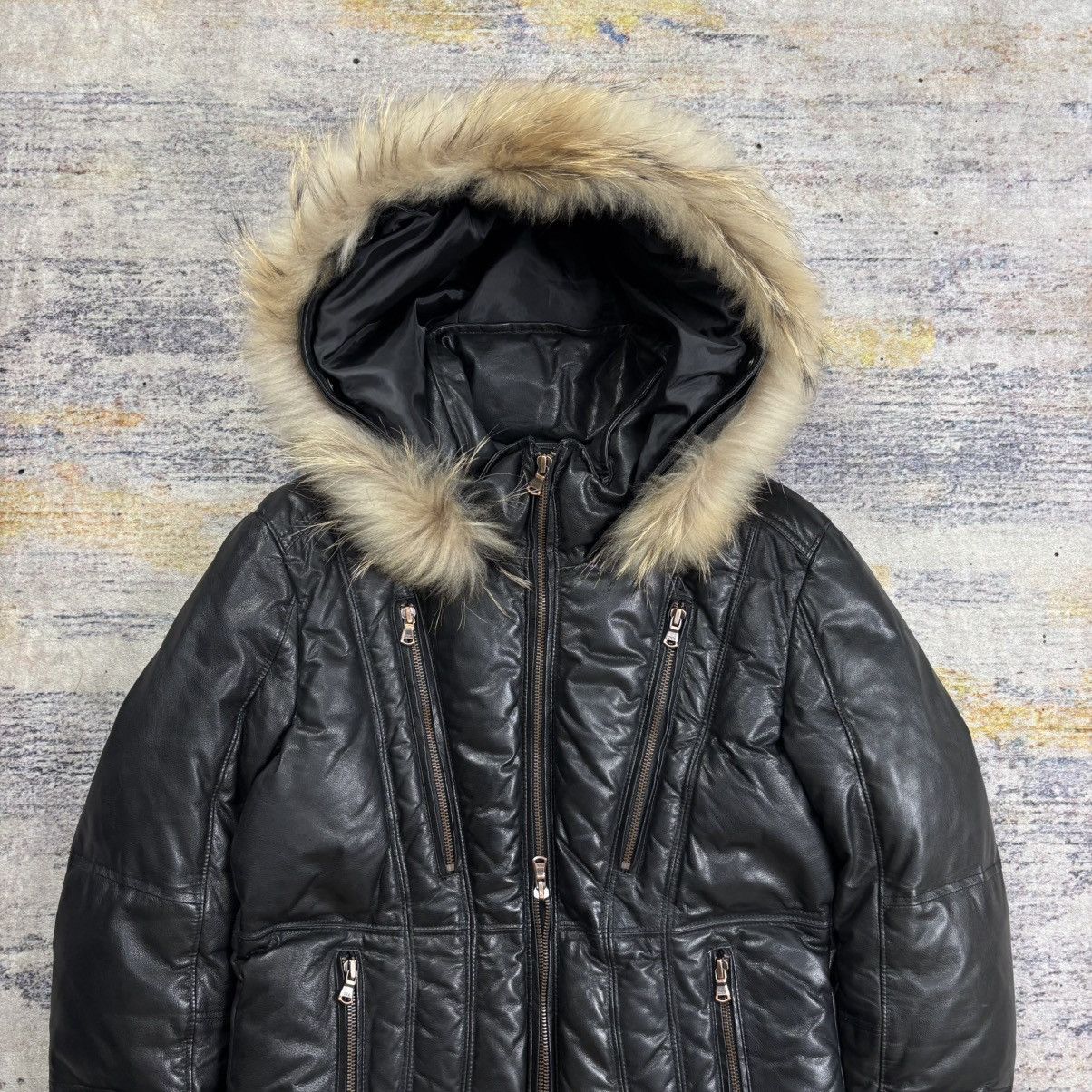 Tornado Mart Tornado mart fur hood puffer riders leather jacket Size US M / EU 48-50 / 2 - 3 Thumbnail