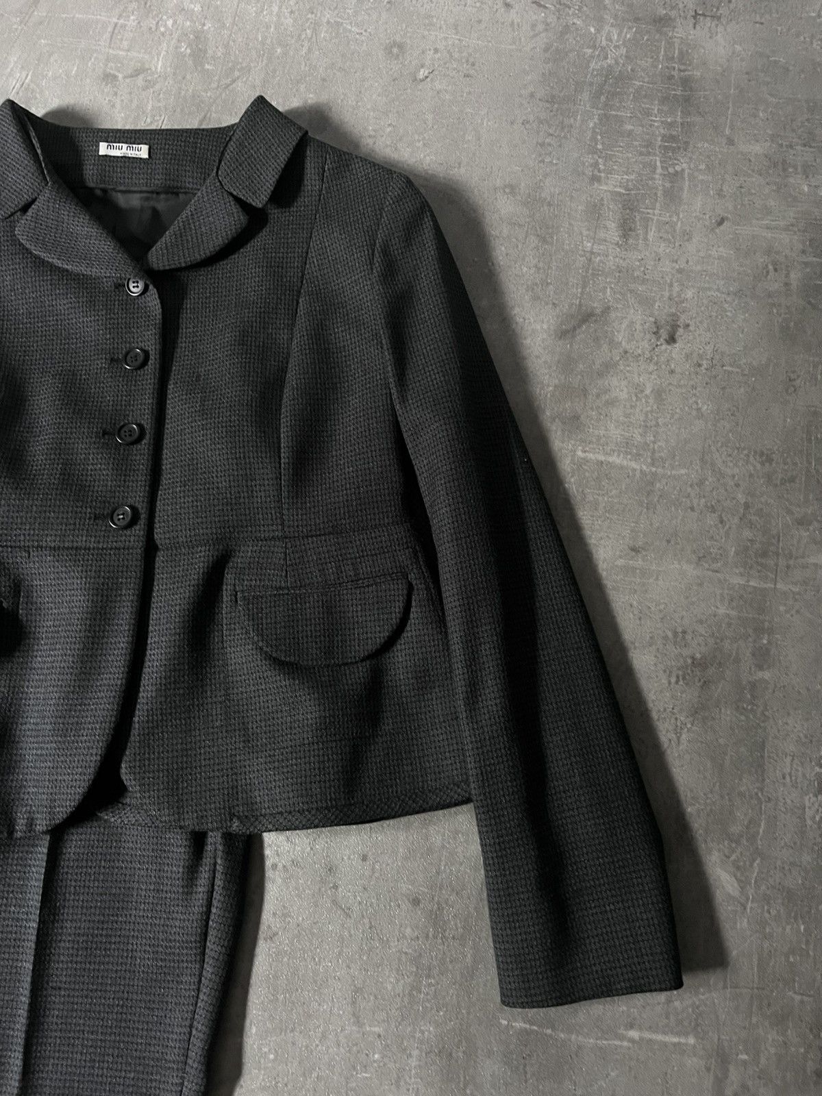 Miu Miu Miu Miu 2008 wool blazer pants suit set gray rare Size M / US 6-8 / IT 42-44 - 5 Thumbnail