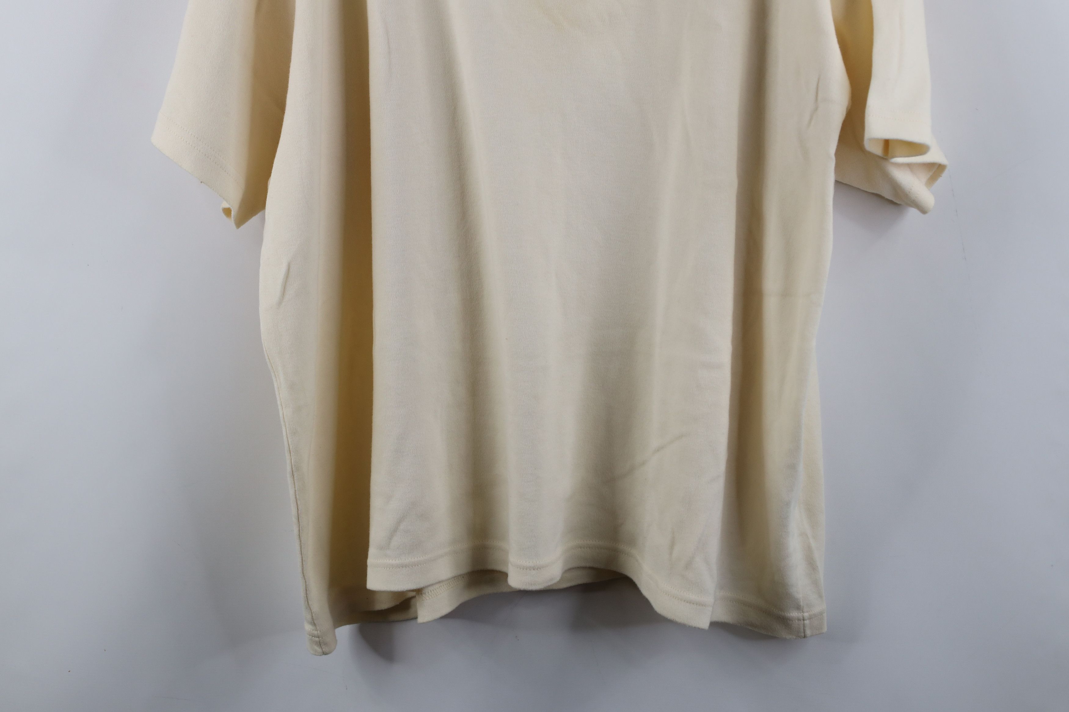 Vintage Vintage 90s Streetwear Cotton Short Sleeve T-Shirt Beige Size 3XL / US 20-22 - 3 Thumbnail