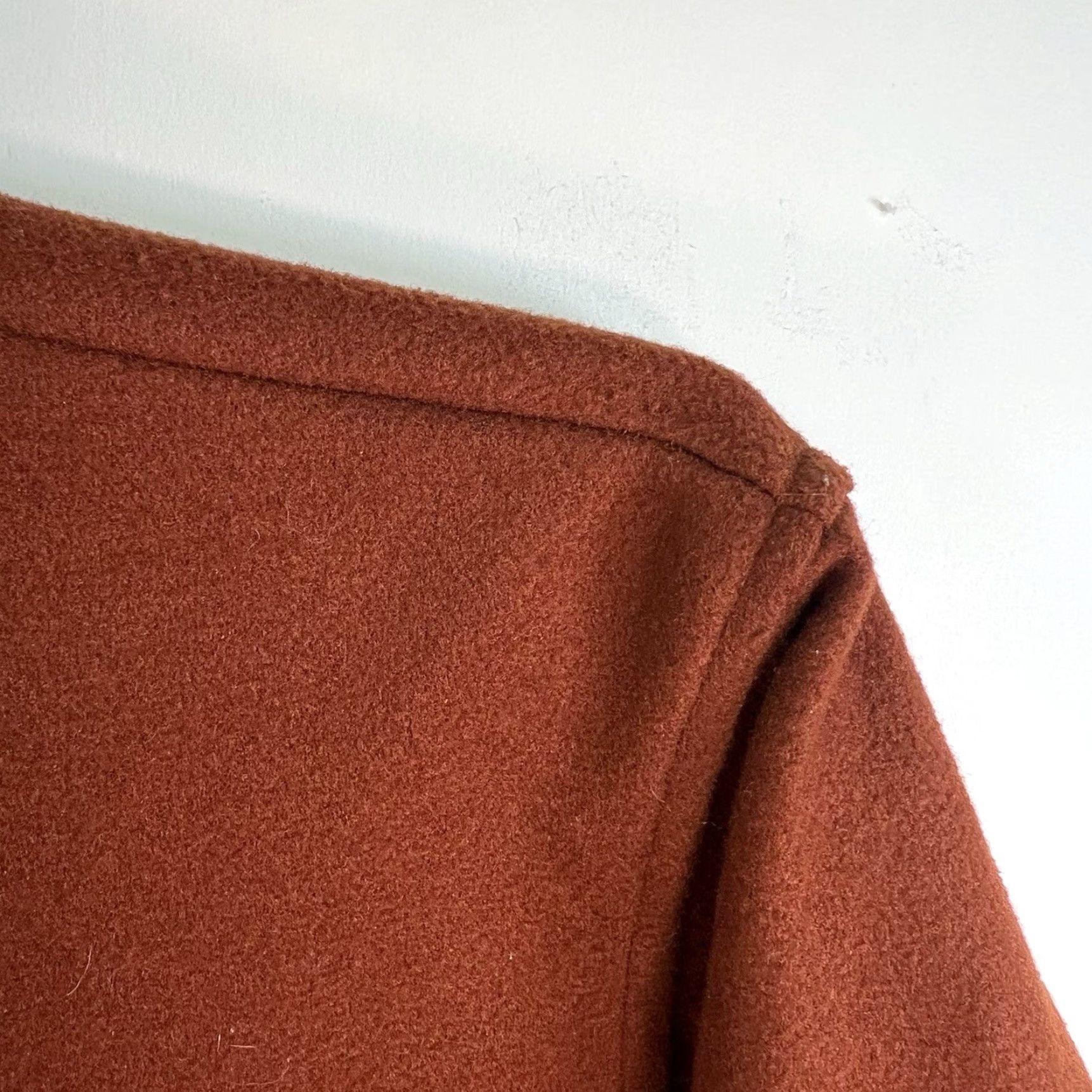 Rusty STACCATO Button-Up Shacket Jacket Womens Size L Rust Brown Polyester Flannel Pockets Casual Fall Size L / US 10 / IT 46 - 2 Thumbnail