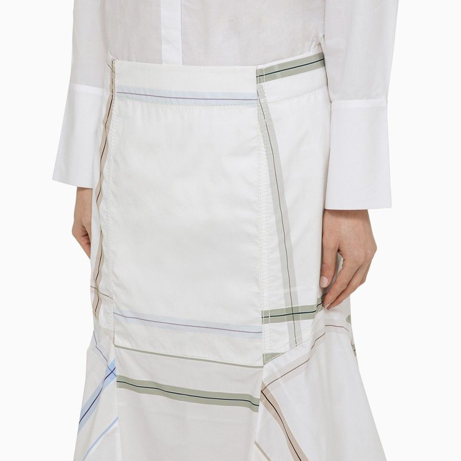 Bottega Veneta o1d2blof0824 Midi Skirt in White Size 28" / US 6 / IT 42 - 4 Thumbnail