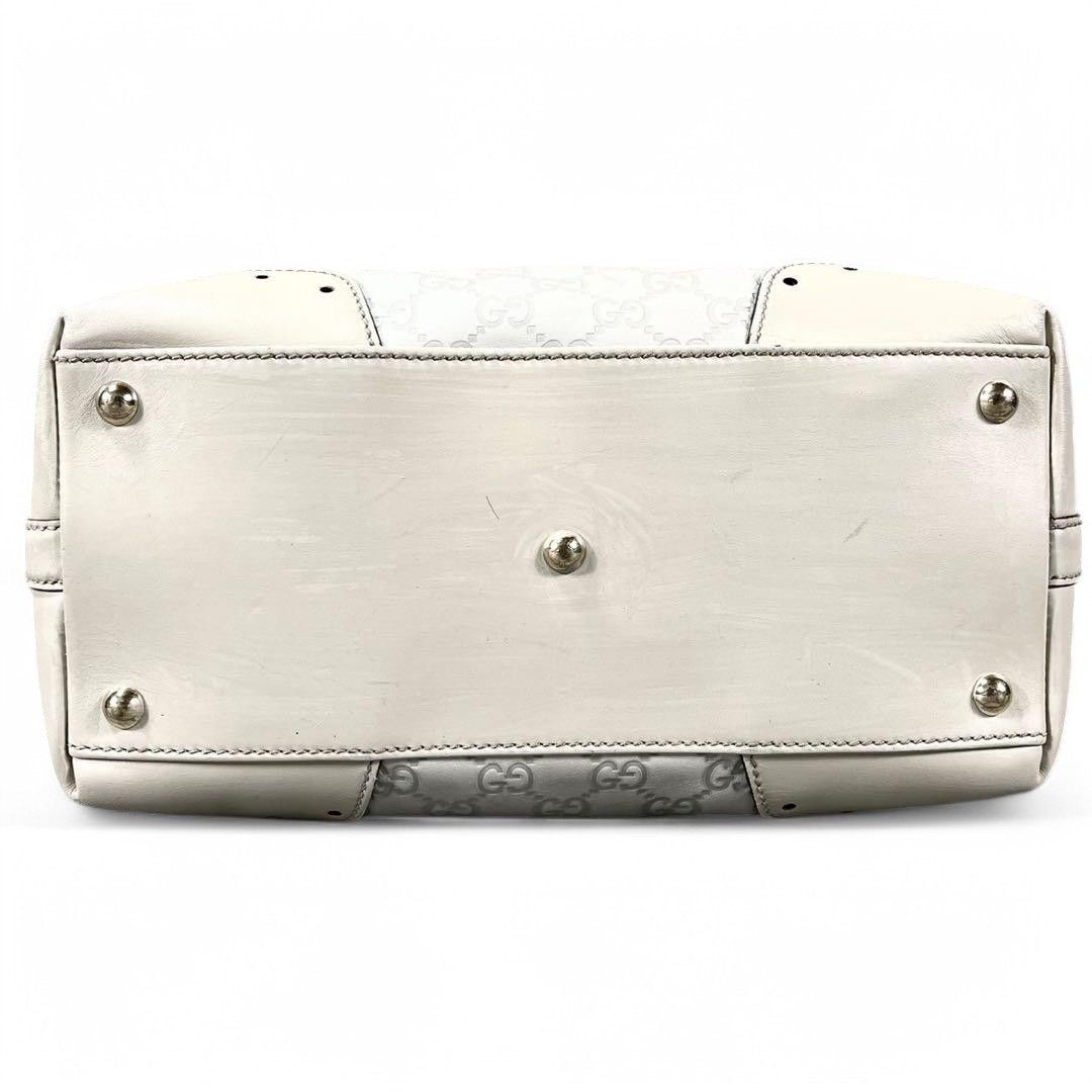 Gucci Gucci - Horsebit Shima White Leather Handbag Shoulder Bag Size ONE SIZE - 6 Thumbnail