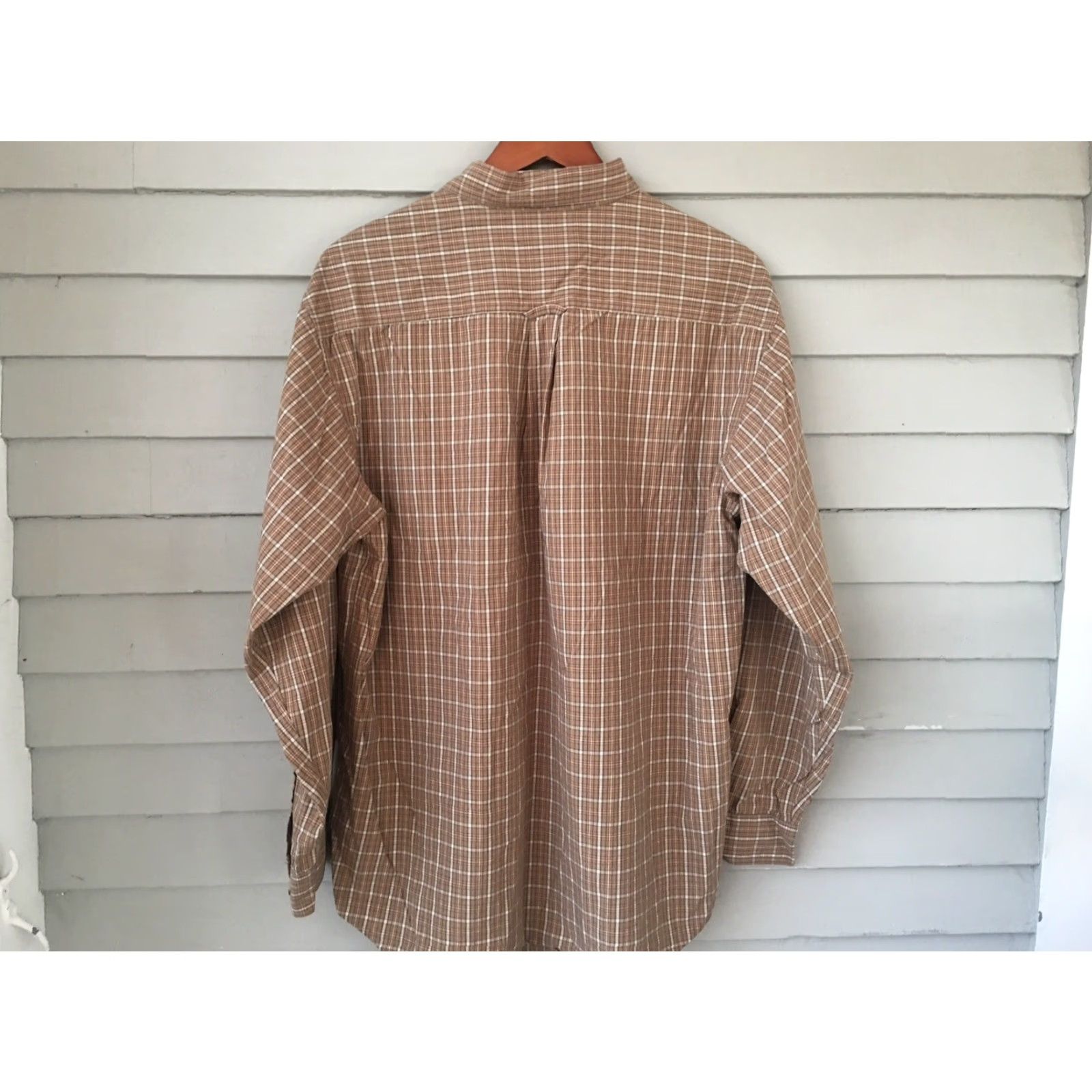 Vintage Columbia Shirt Mens L Brown Plaid 100% Cotton Button-Front Long Sleeve Large Size US L / EU 52-54 / 3 - 5 Thumbnail
