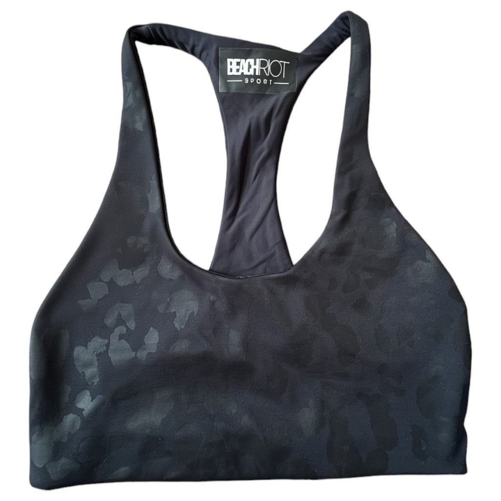 Beach Riot Beach Riot Black Leopard Spot Pattern Print Rocky Top, XS Size ONE SIZE - 4 Thumbnail