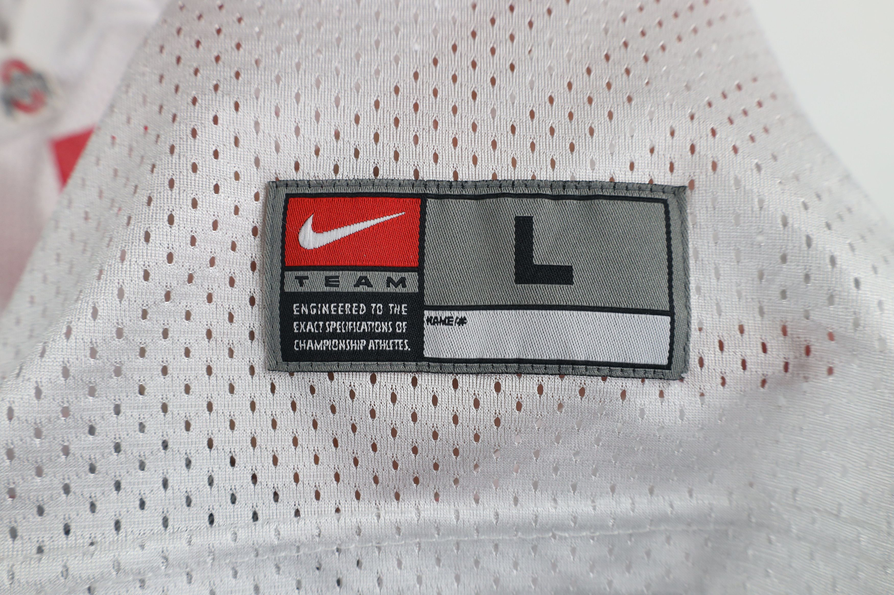 Nike × Vintage Vintage Nike Ohio State University Football Jersey White #47 Size US L / EU 52-54 / 3 - 7 Thumbnail