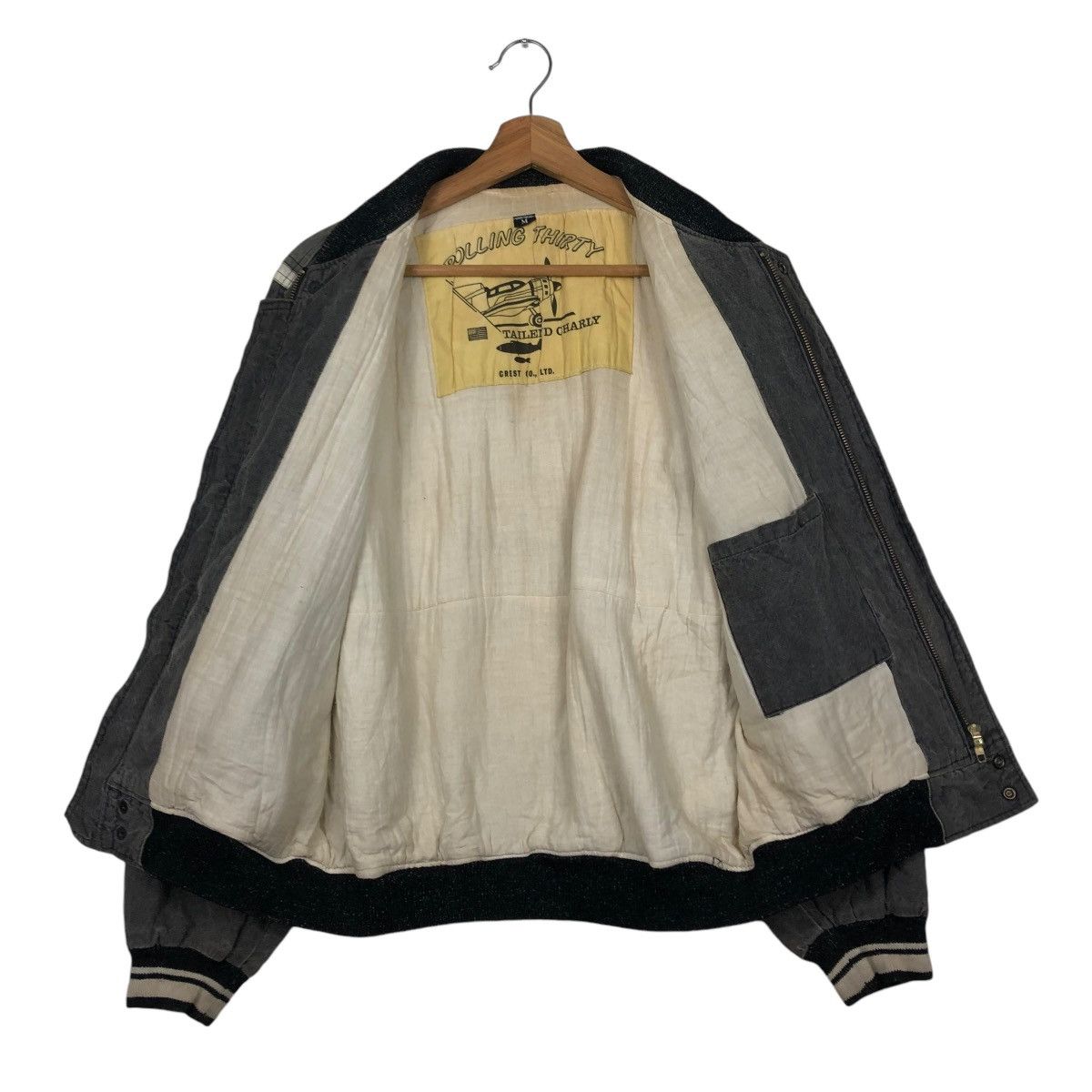 Japanese Brand 🔥VINTAGE FLY BOMBER JACKET CREST CO. BIG LOGO ISSEY MIYAKE Size US M / EU 48-50 / 2 - 15 Thumbnail