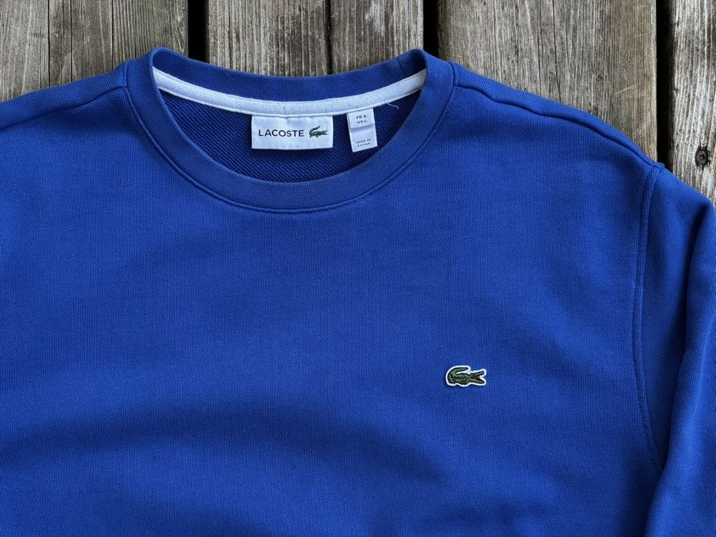 Lacoste 100% Authentic Men's Fleece Crew Neck Sweatshirt Size US L / EU 52-54 / 3 - 3 Thumbnail