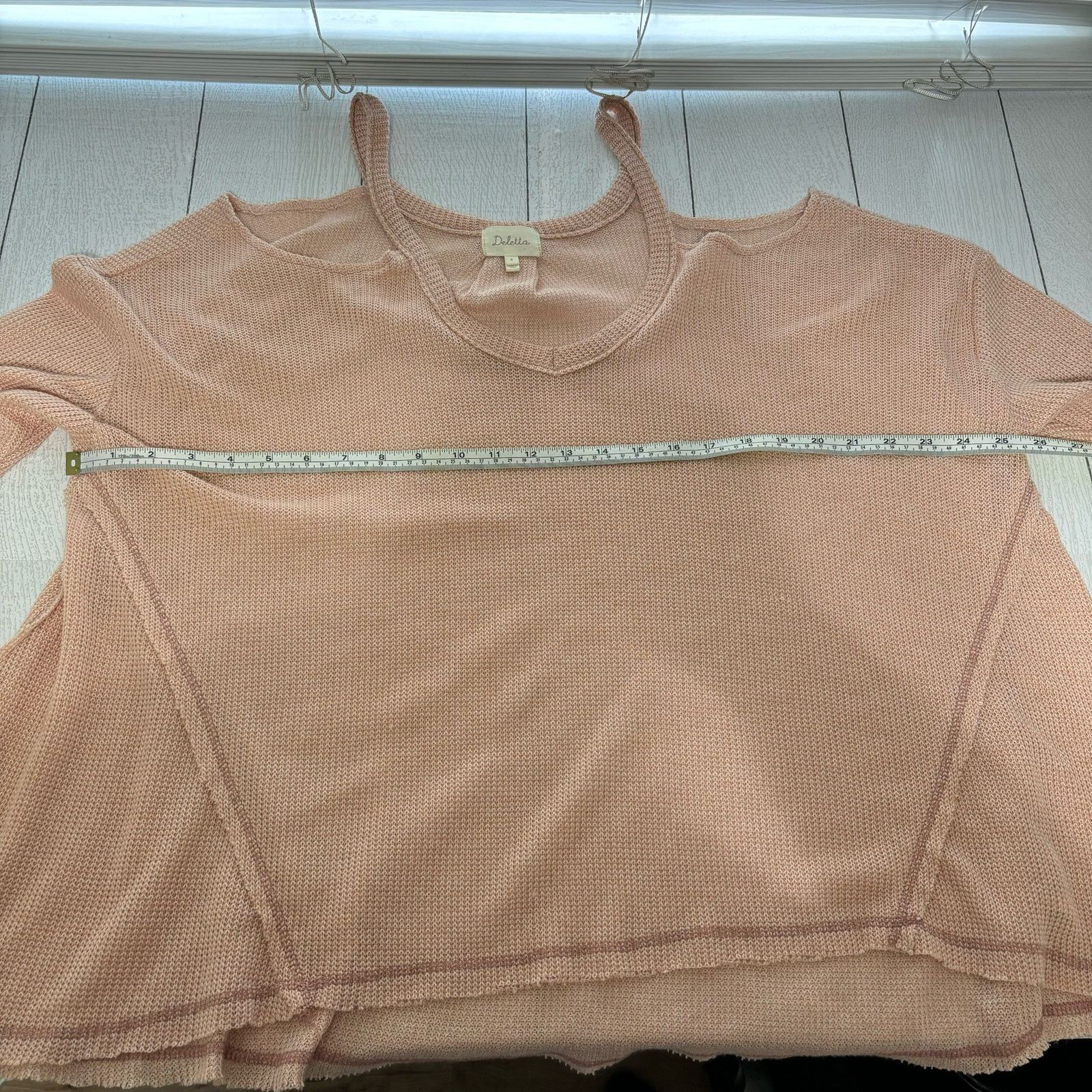 Anthropologie Anthropologie Deletta Pink Cold Shoulder Knit Shirt Size M Size M / US 6-8 / IT 42-44 - 4 Thumbnail