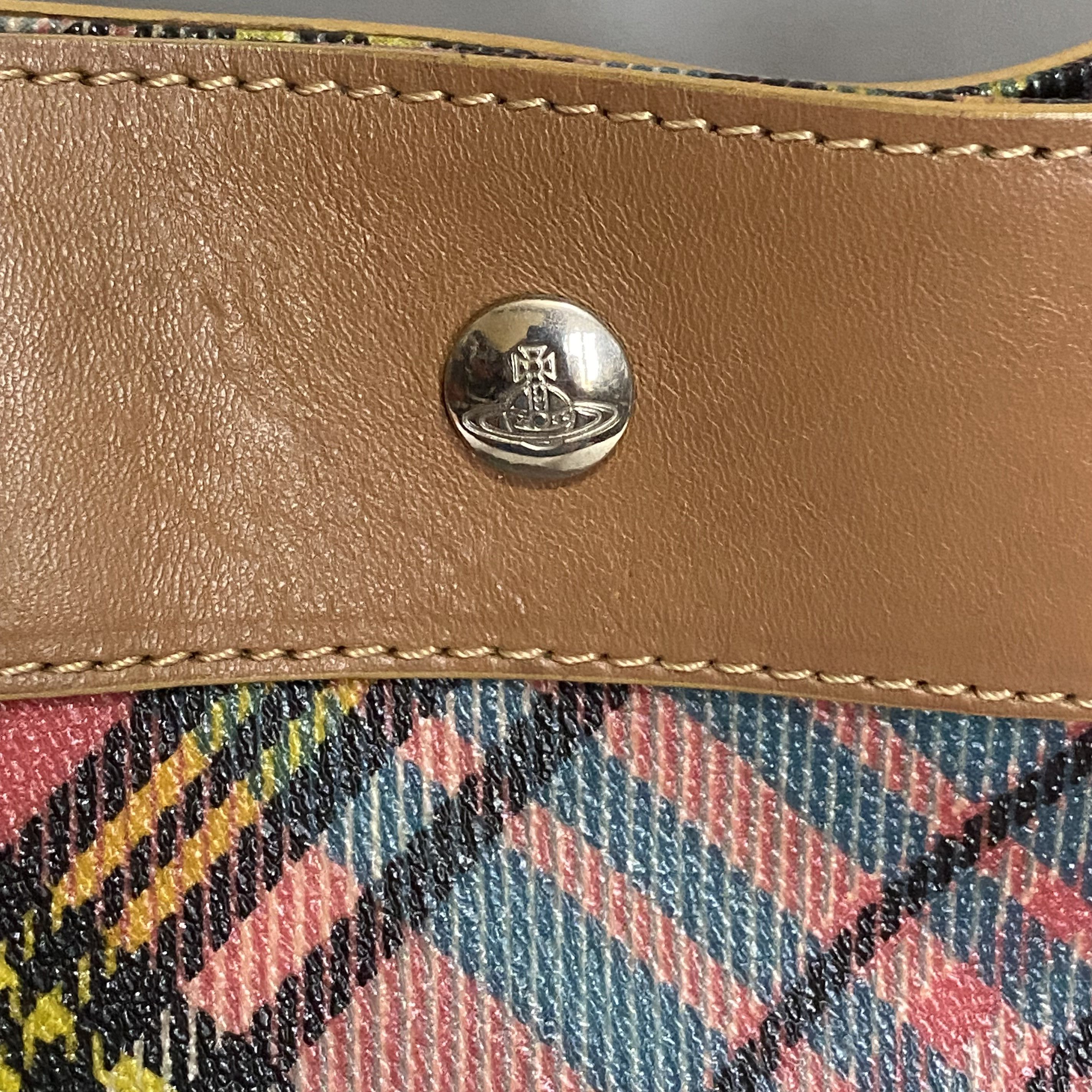 Vivienne Westwood Vintage Check Leather Luggage Tote Bag Size ONE SIZE - 7 Thumbnail