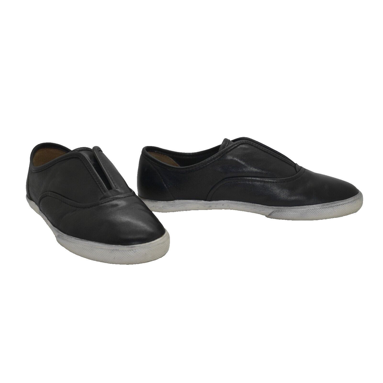 Frye FRYE Mindy Black Leather Slip On Flat Shoes 3472364-BLK 7.5M Size US 7.5 / IT 37.5 - 1 Thumbnail