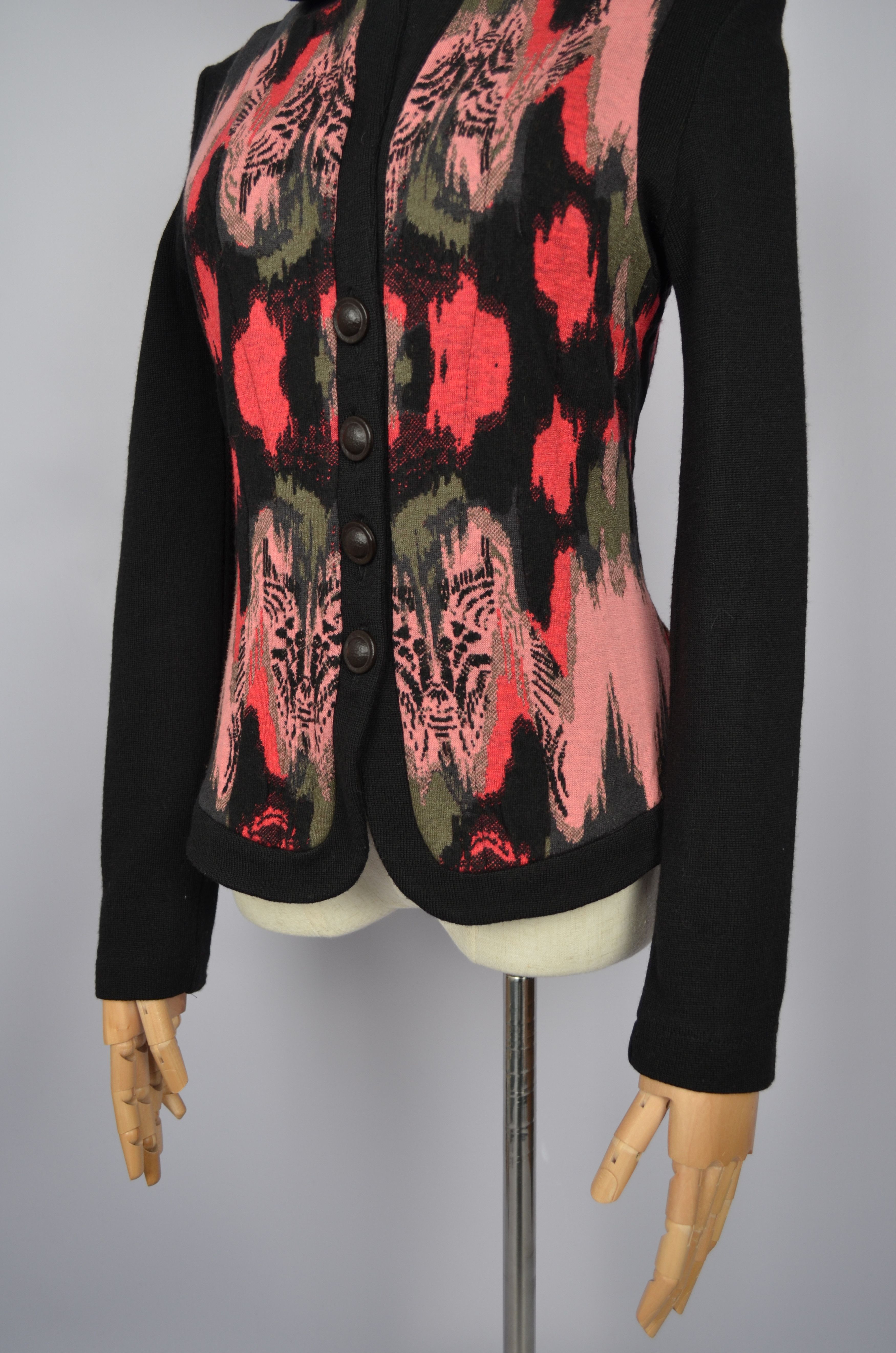 Aldo × Designer Aldomartins Multicolored Patterned Cardigan Sweater US4/UK8 Size S / US 4 / IT 40 - 9 Thumbnail