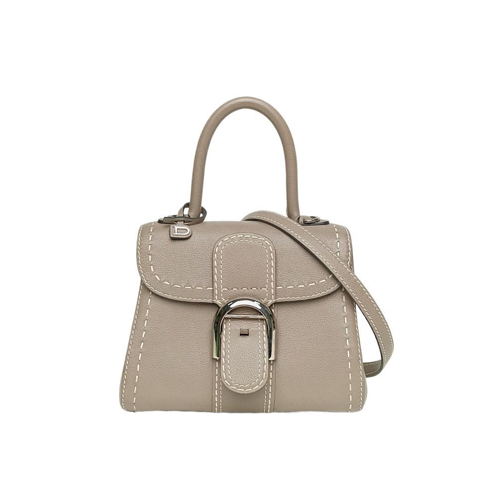 Delvaux Delvaux Brillant Mini Leather Handbag Gray Size ONE SIZE - 1 Thumbnail