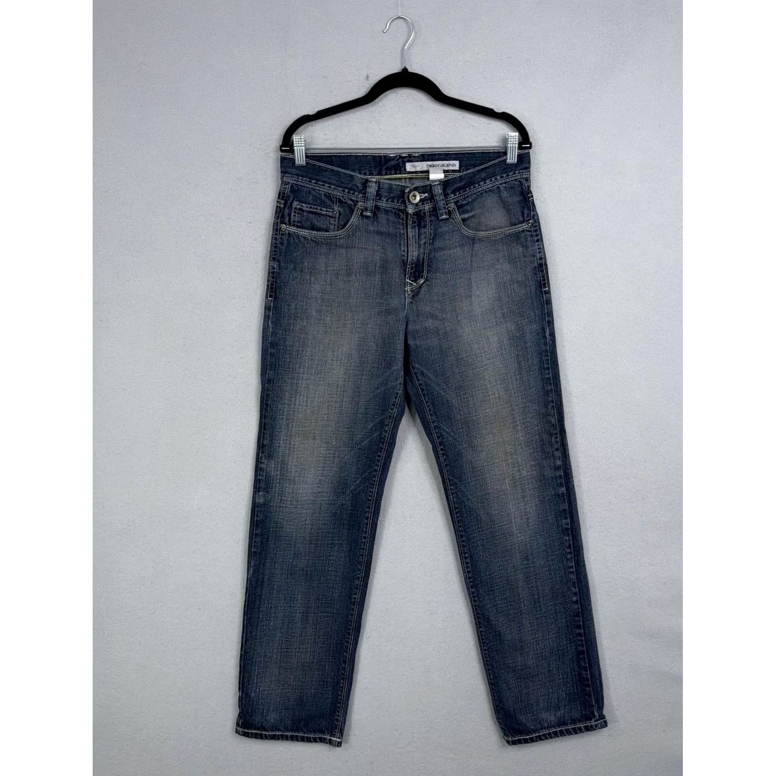 DKNY DKNY Jeans Mens 32x32 Blue Baggy Skater Embroidered Denim Y2K Mall Grunge Size US 32 / EU 48 - 2 Thumbnail