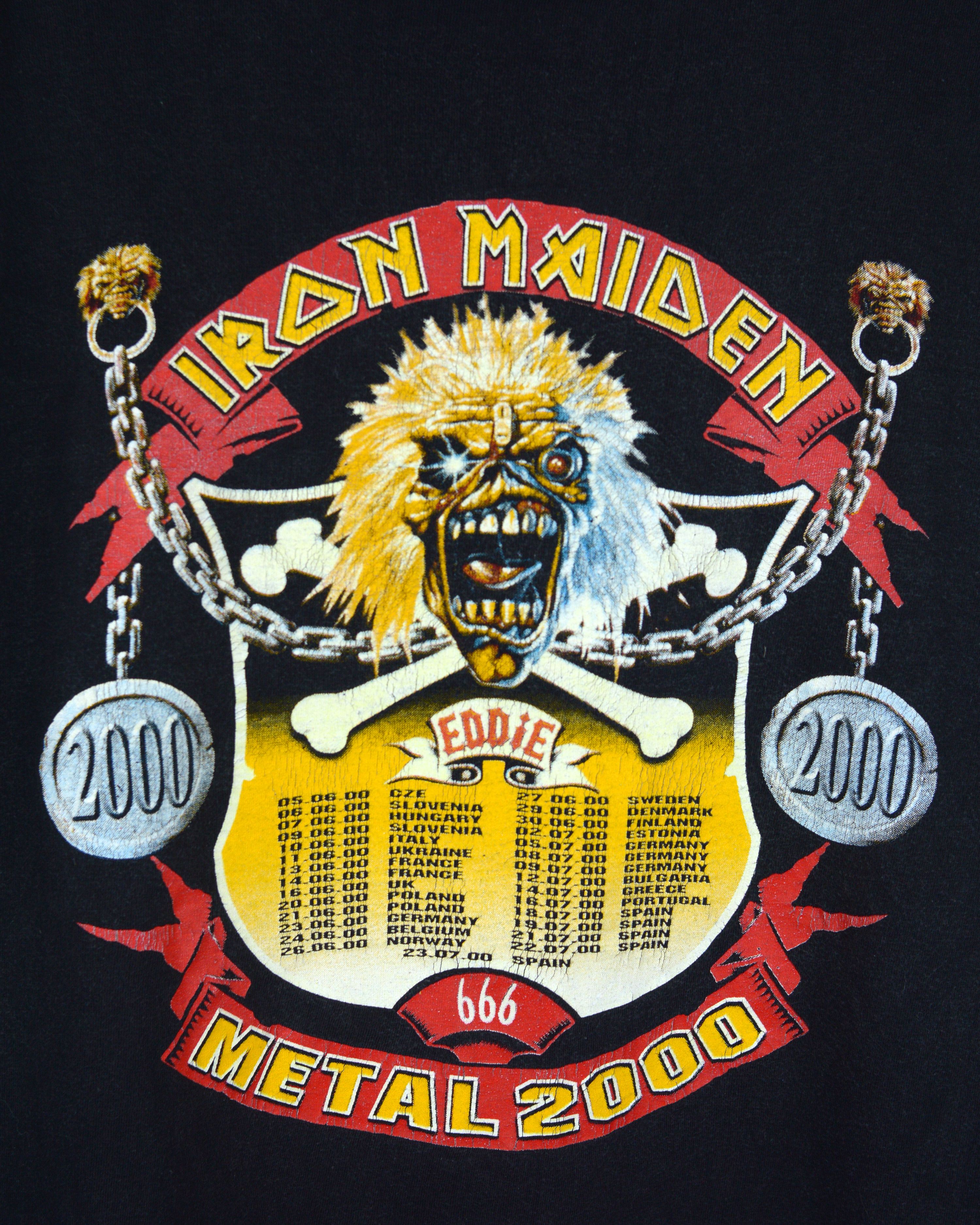 Iron Maiden × Vintage Vintage Iron Maiden Metal 2000 tour t shirt Size US XL / EU 56 / 4 - 3 Thumbnail