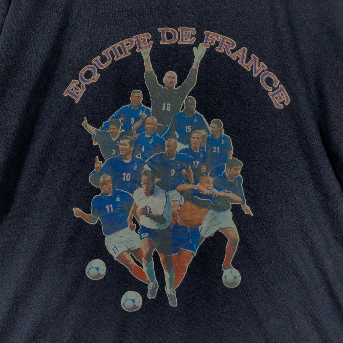 Other Vintage EQUIPE DE FRANCE Zidane Anelka Henry Tee Shirt Size US L / EU 52-54 / 3 - 2 Thumbnail