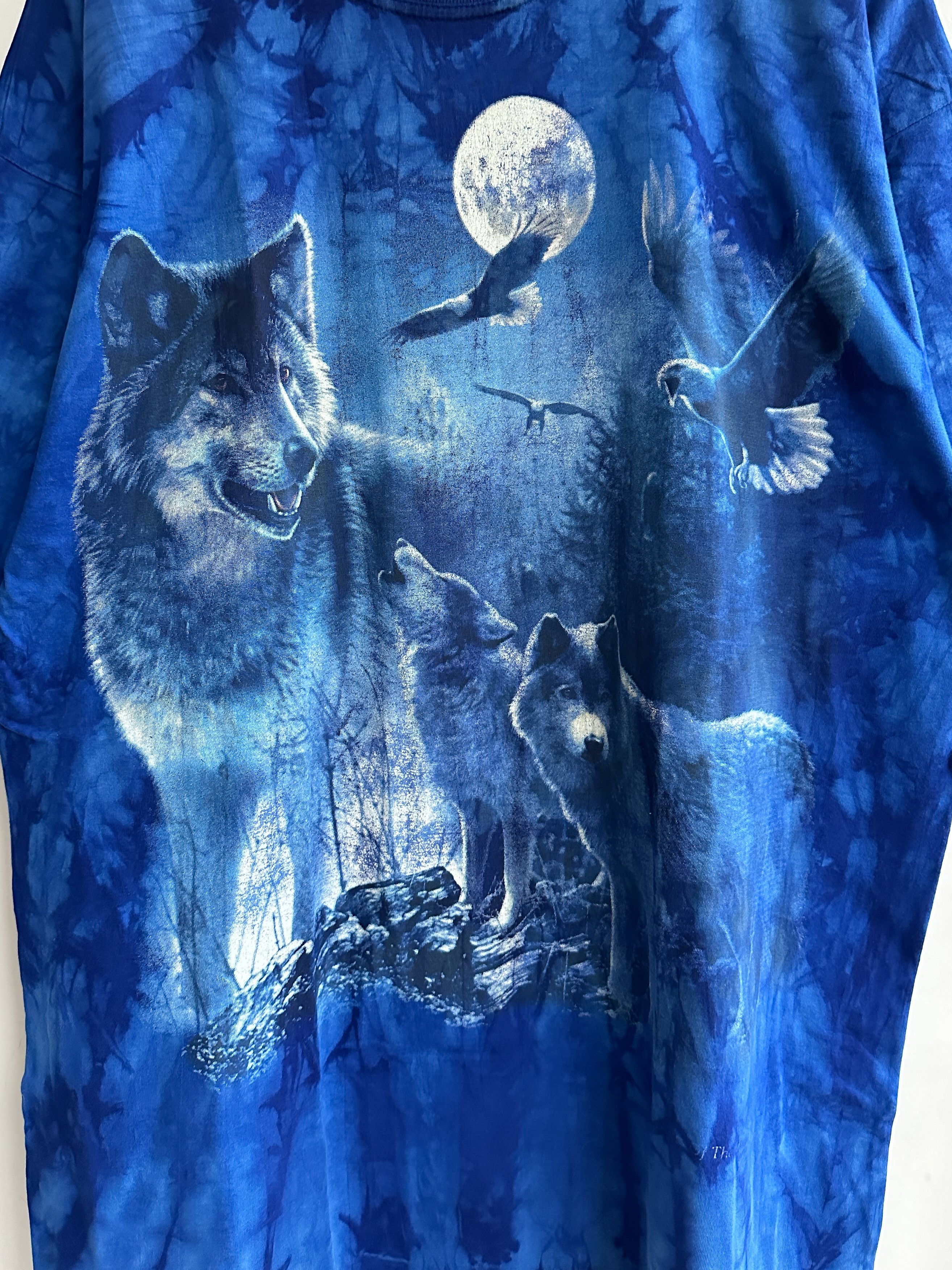 Vintage Vintage Wolf Printed Animal Tee Size US XXL / EU 58 / 5 - 5 Thumbnail
