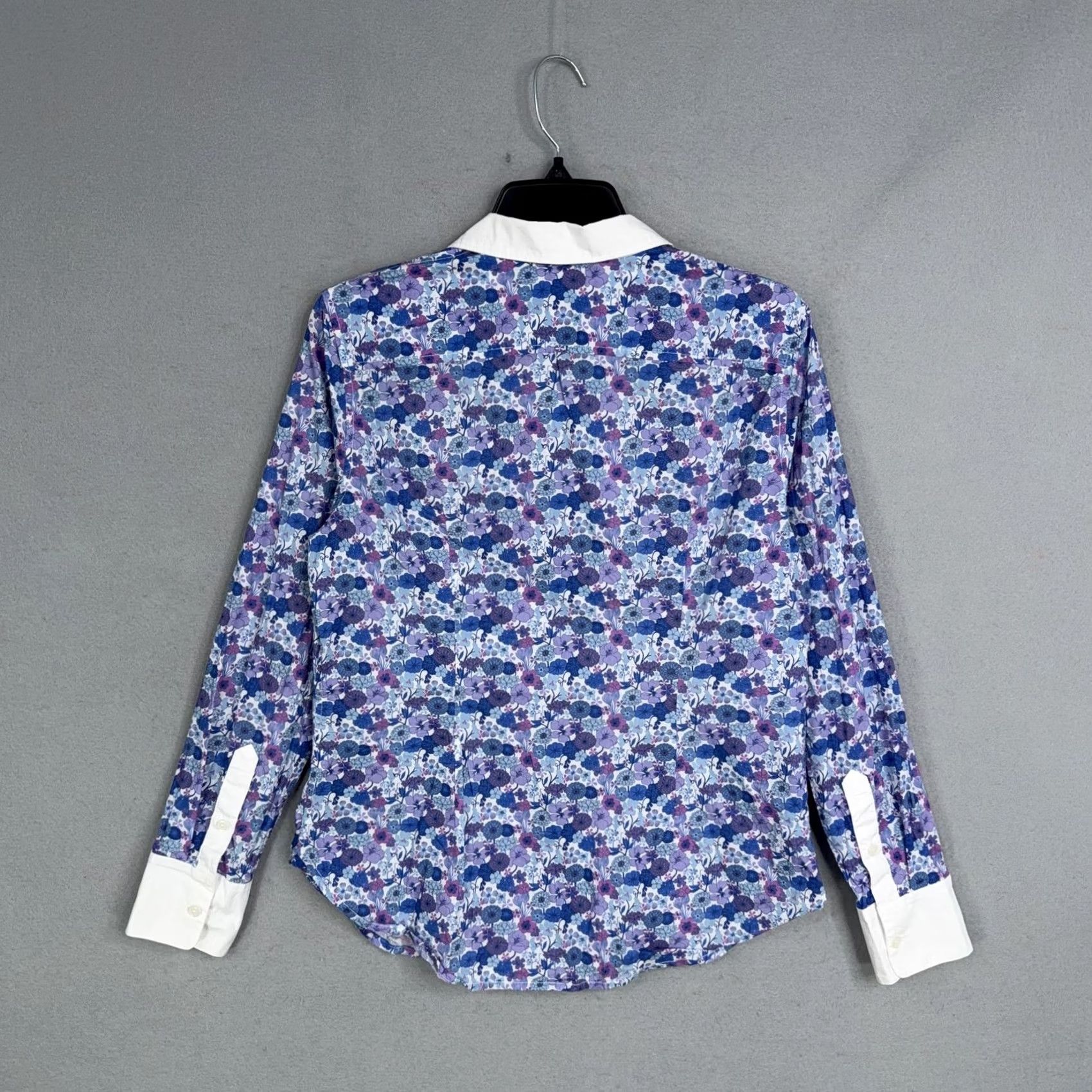 J.Crew VINTAGE? No. J.CREW Shirt Womens 6 Blue Liberty Floral Long Sleeve Collared Top Button-Up Size M / US 6-8 / IT 42-44 - 6 Thumbnail