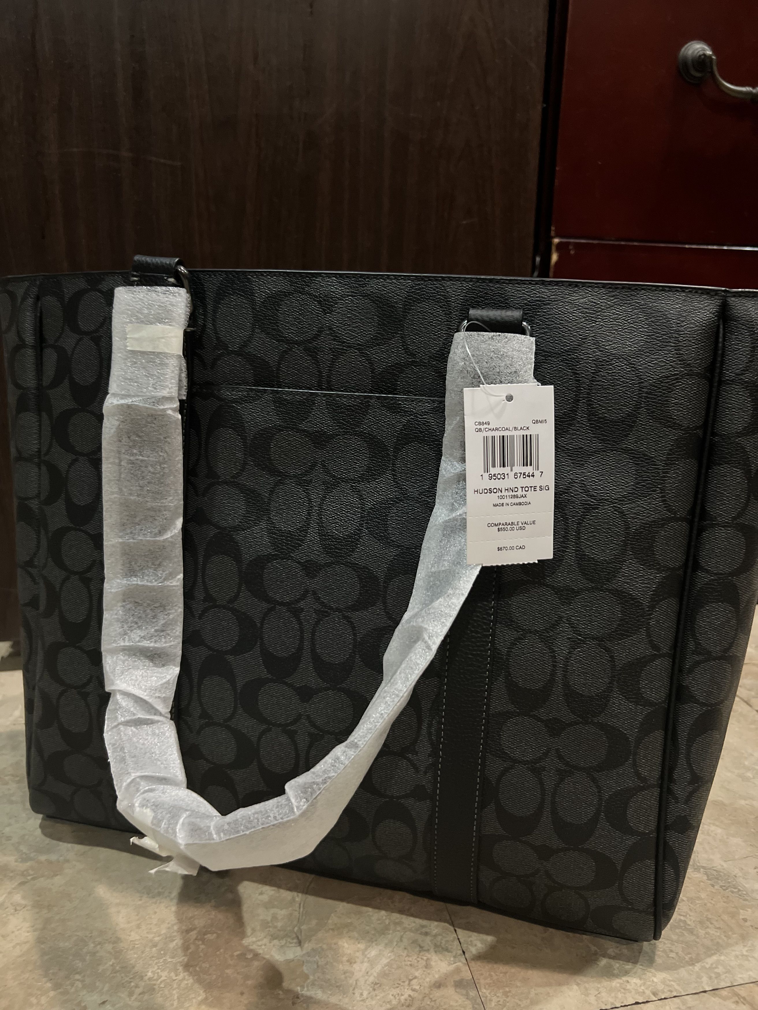 Coach Coach Hudson Double Handle Tote Bag In Signature Canvas Size ONE SIZE - 7 Thumbnail