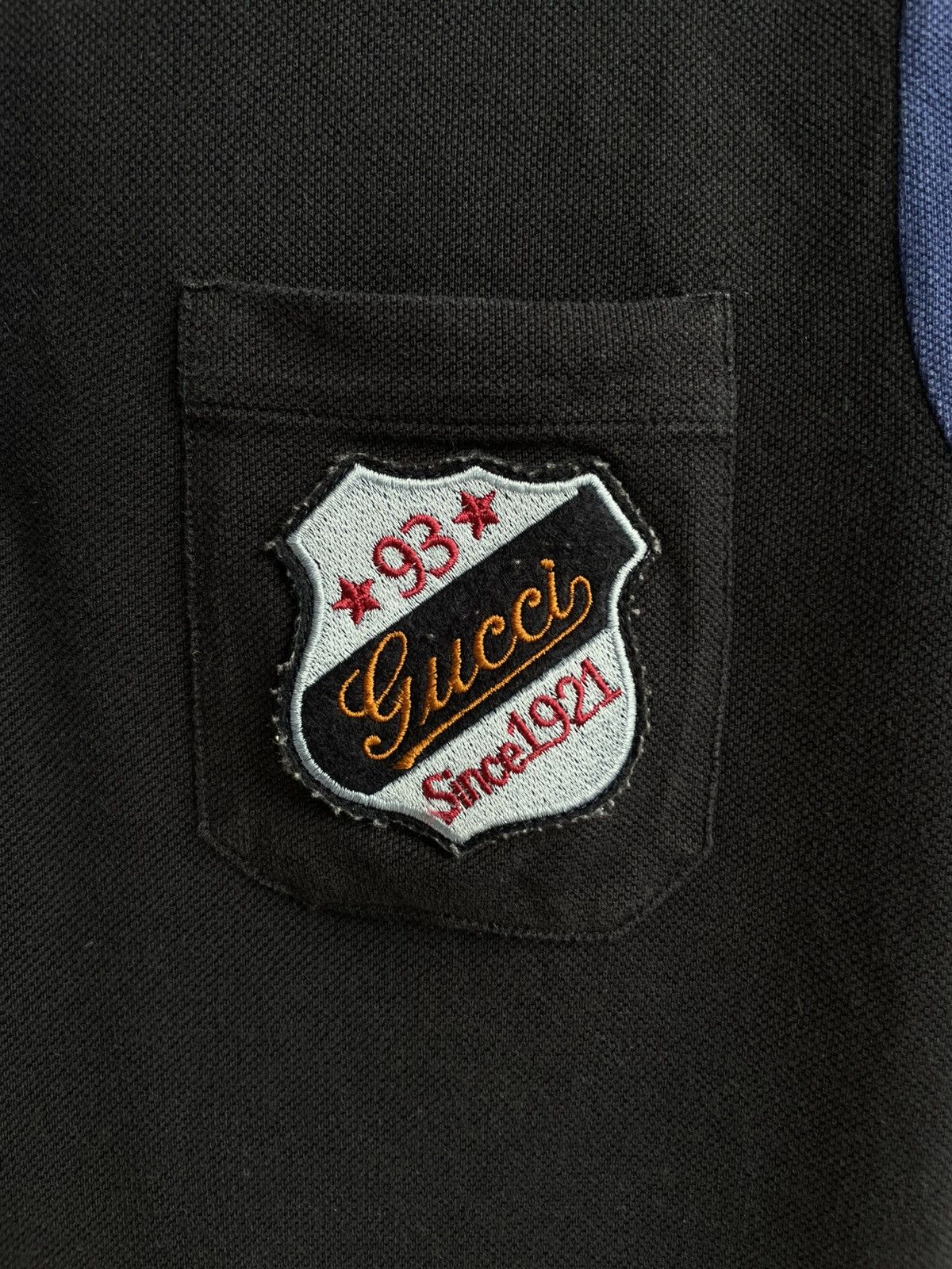 Gucci Gucci Cotton Black Polo Shirt T Shirt Tee Logo Patched Size US XXL / EU 58 / 5 - 6 Thumbnail