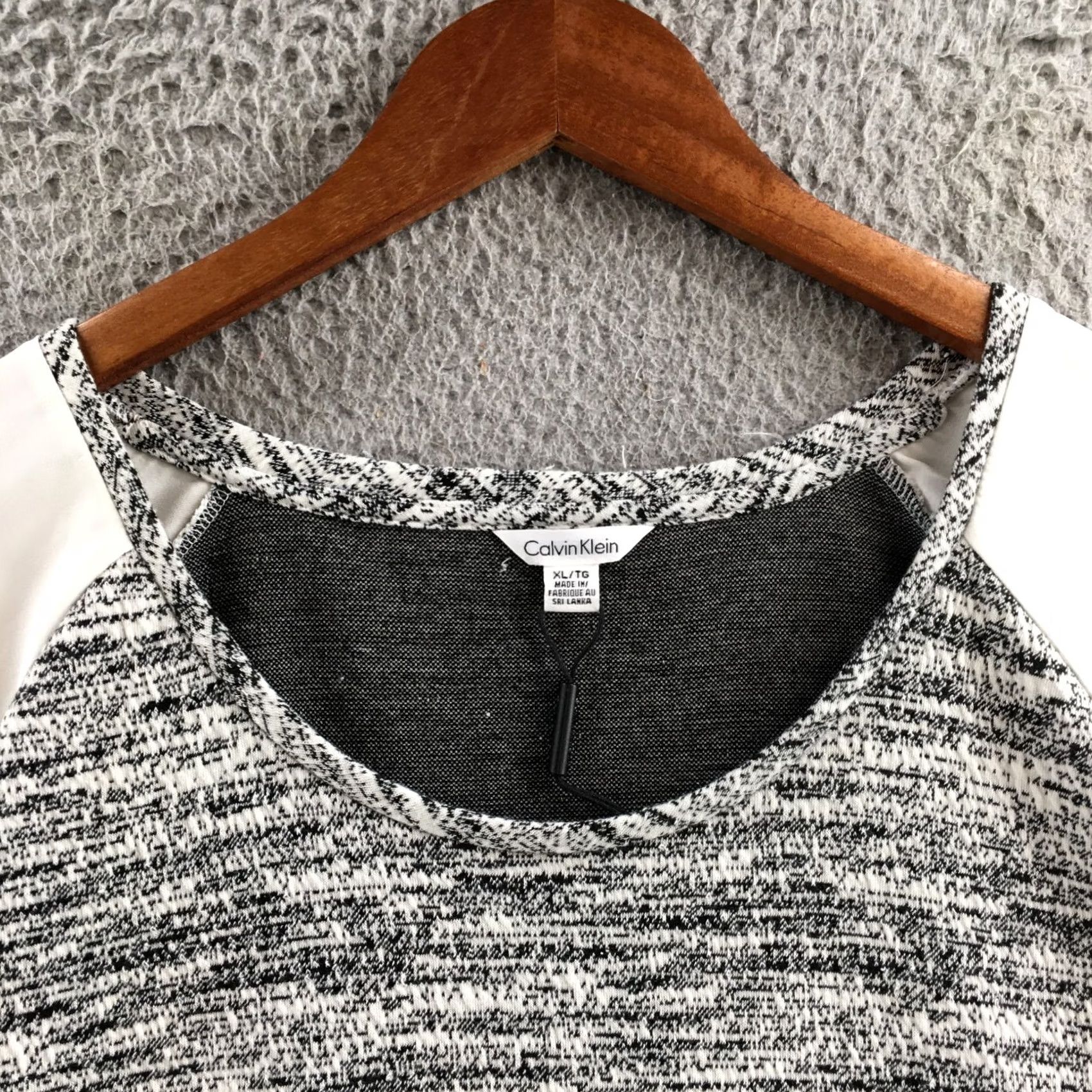 Calvin Klein Calvin Klein Top Womens XL Gray Marled Long Sleeve Chiffon Hem Blouse Size XL / US 12-14 / IT 48-50 - 3 Thumbnail
