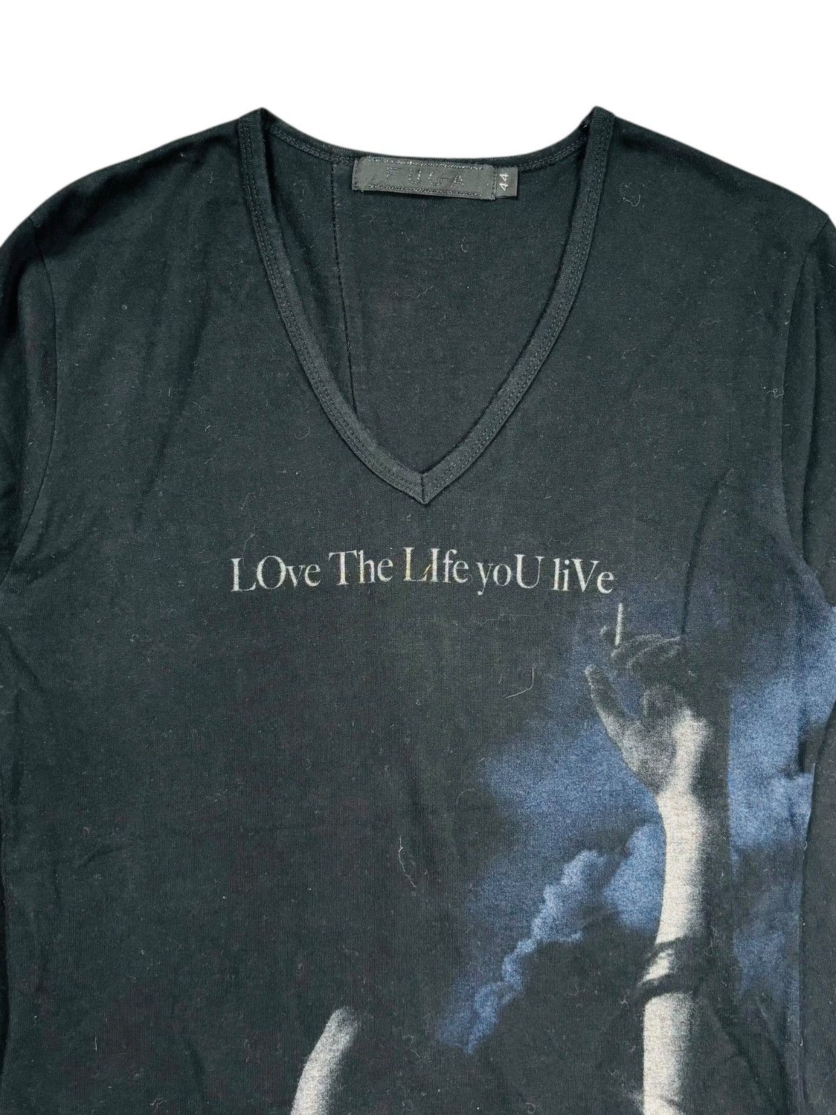 Le Grande Bleu (L.G.B.) 2000s Fuga - Vkei Style Printed Face V-neck LS Size US M / EU 48-50 / 2 - 6 Thumbnail