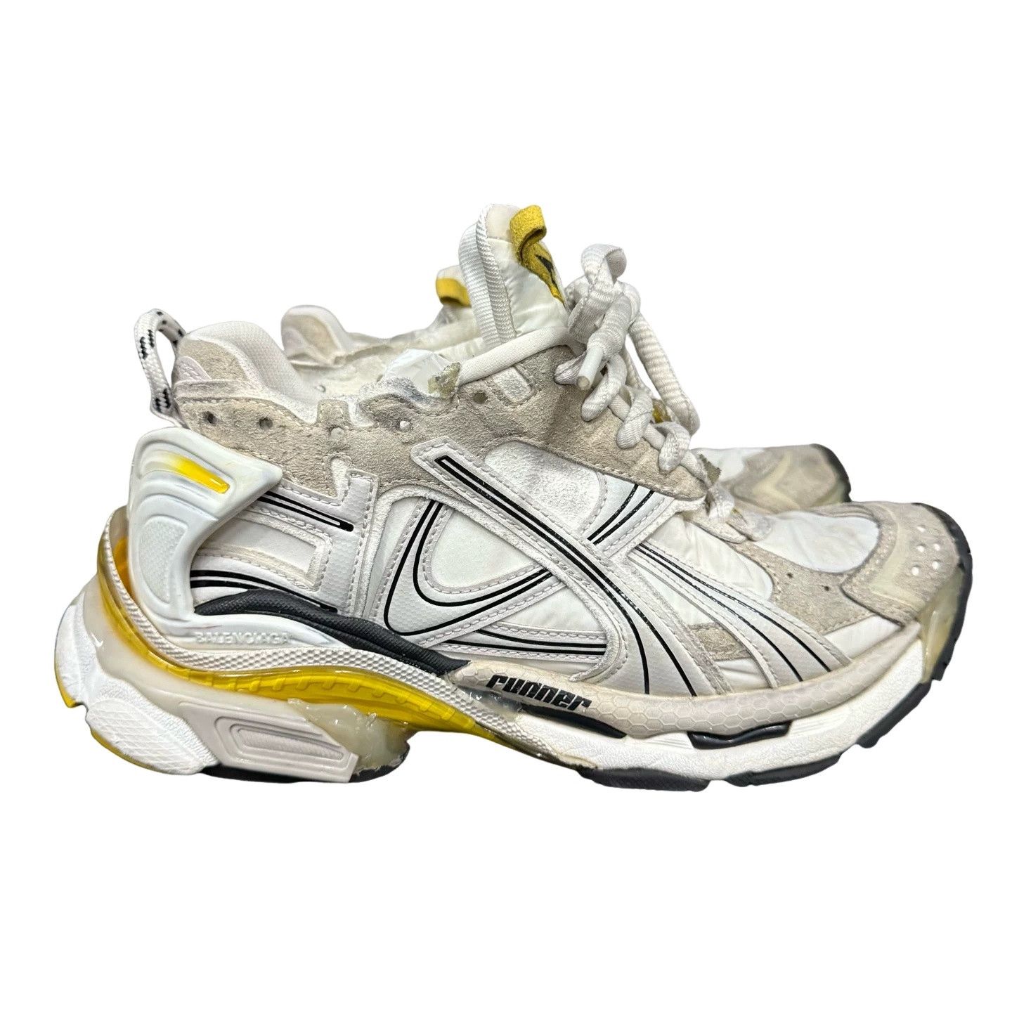 Balenciaga Balenciaga Yellow Accent Runner Sneakers Size 37 Size US 7 / IT 37 - 1 Thumbnail