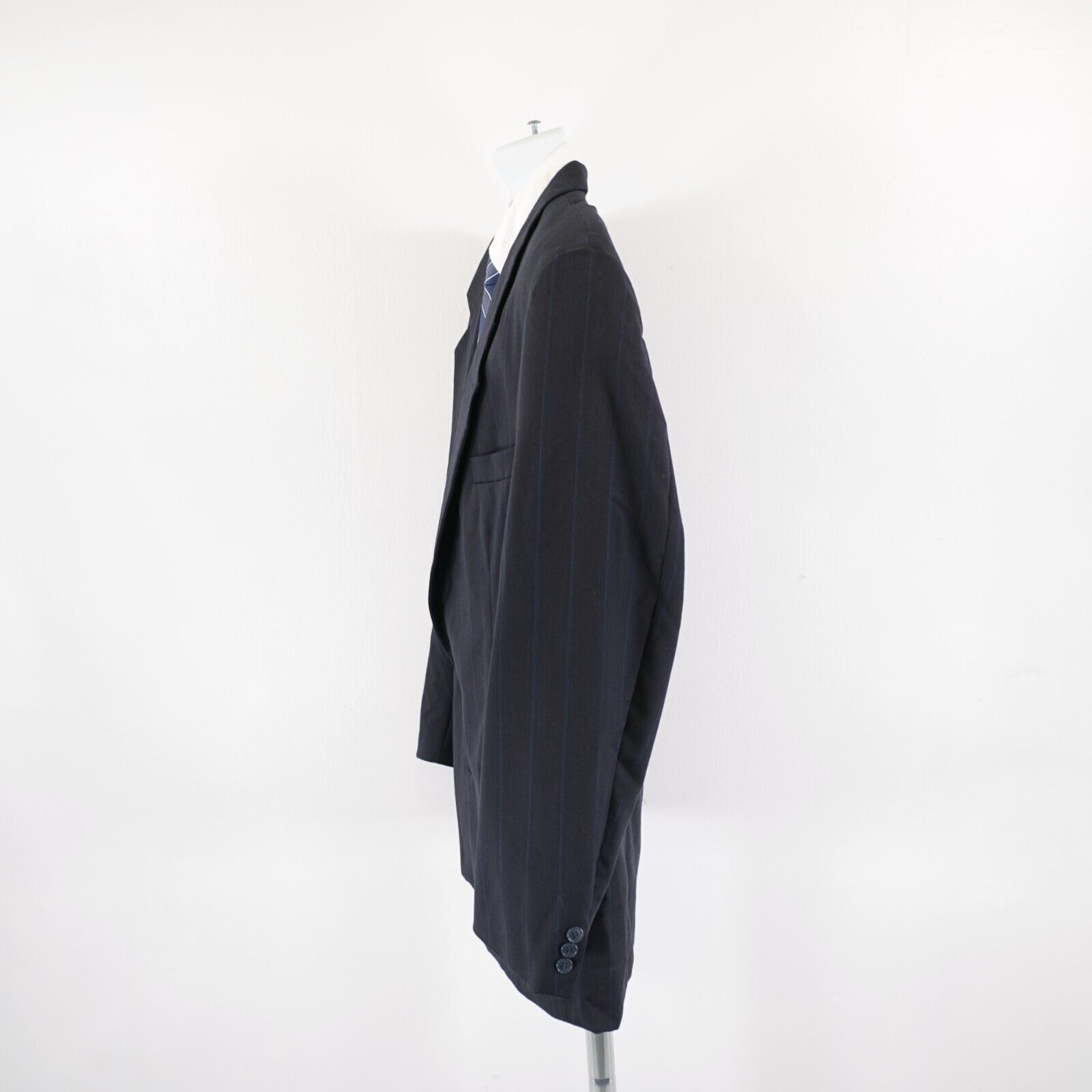 Yves Saint Laurent Yves Saint Laurent Wool Blue Check Striped 2 Button Suit Jac Size 42R - 5 Thumbnail