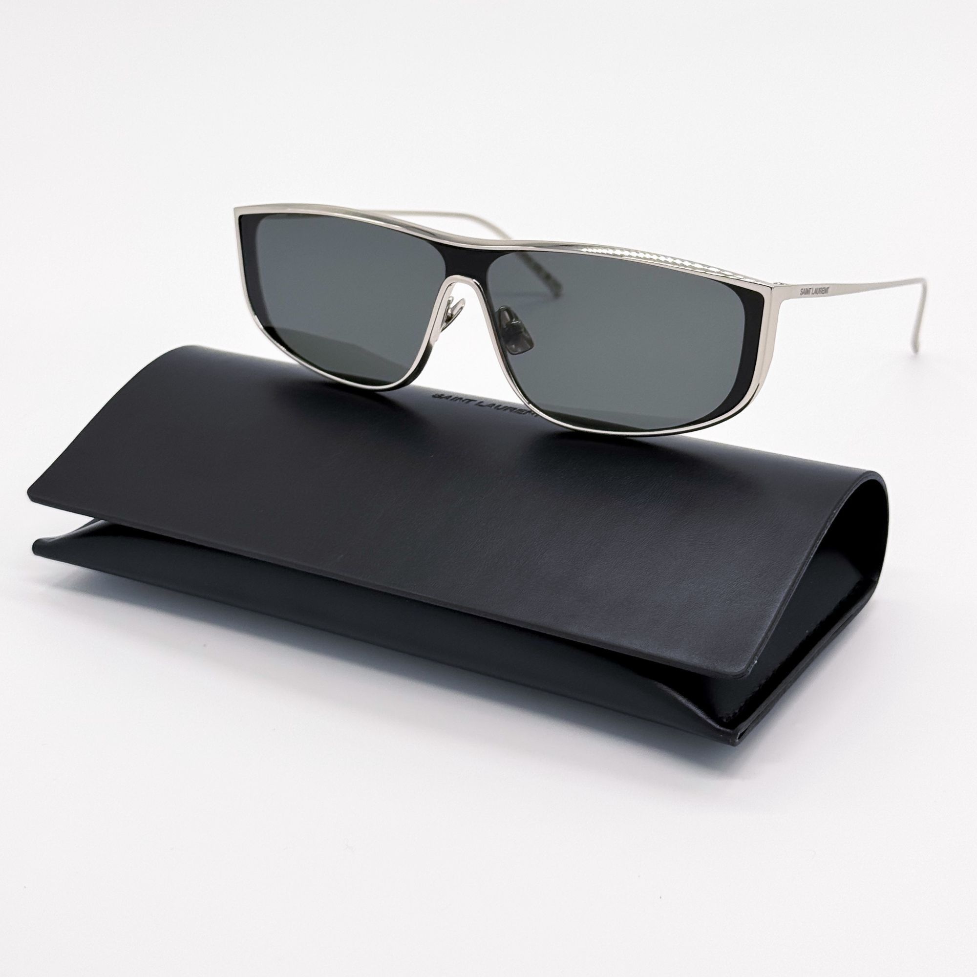 Saint Laurent Paris NEW SAINT LAURENT SL605 LUNA 001 SILVER SUNGLASSES SL 605 SH Size ONE SIZE - 2 Thumbnail
