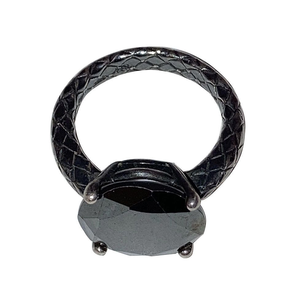 Bottega Veneta Bottega Veneta Sterling Hematite Cocktail Ring Size ONE SIZE - 4 Thumbnail