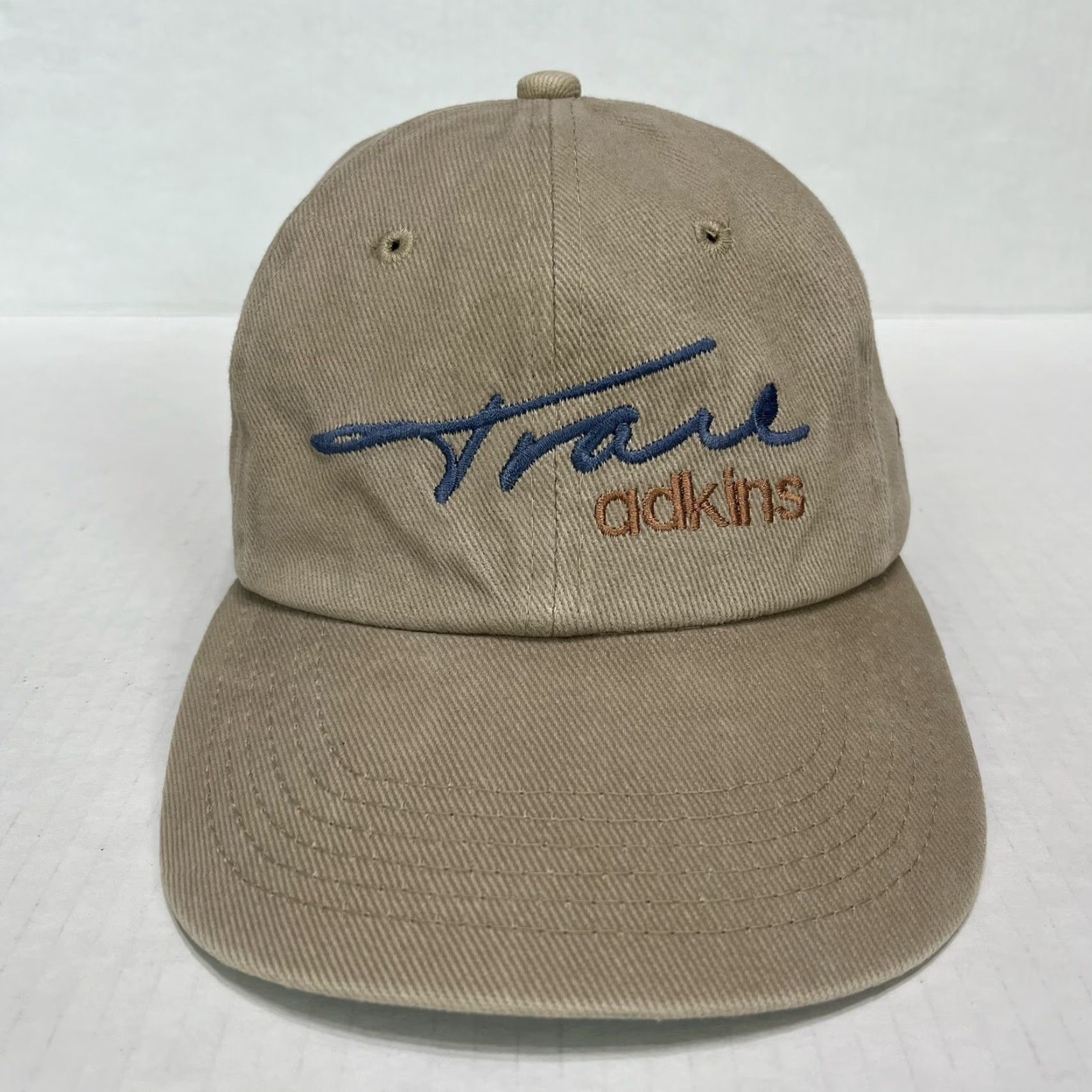 Vintage VINTAGE Unbranded Baseball Cap Hat Mens Beige One Size 90s Punk Retro Rock Trace Adkins Promo Cap Strap Back Big Time CD Release Vintage Hat Size ONE SIZE - 2 Thumbnail