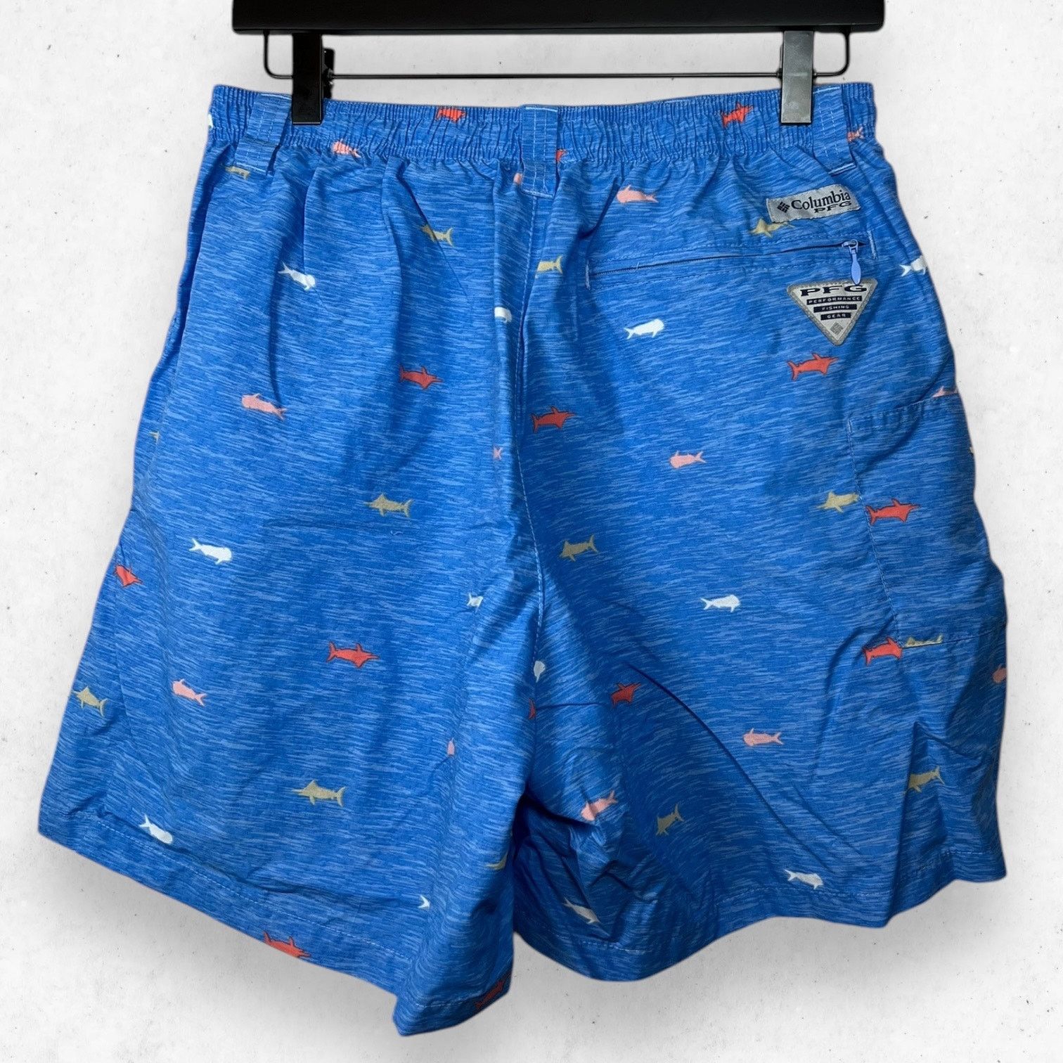 Columbia Columbia Mens M Not-Lined Pull On Swim Trunks Marlin Print Size US 29 - 2 Thumbnail