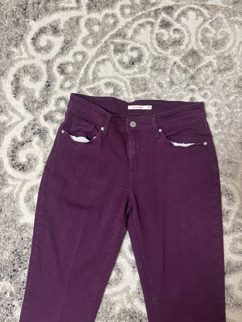 Levi's Levi’s 811 Skinny Jeans Women W29 L30 Plum Purple Size 29" - 11 Thumbnail