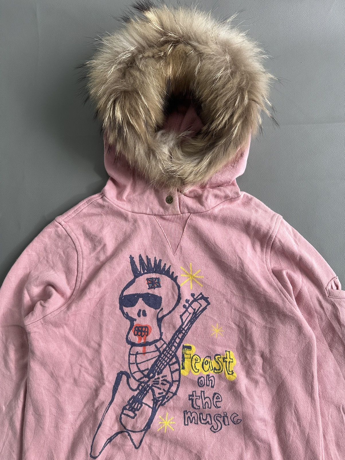If Six Was Nine FEAST ON THE MUSIC PUNK ROCKSTAR FUR HOODIE Size US S / EU 44-46 / 1 - 3 Thumbnail