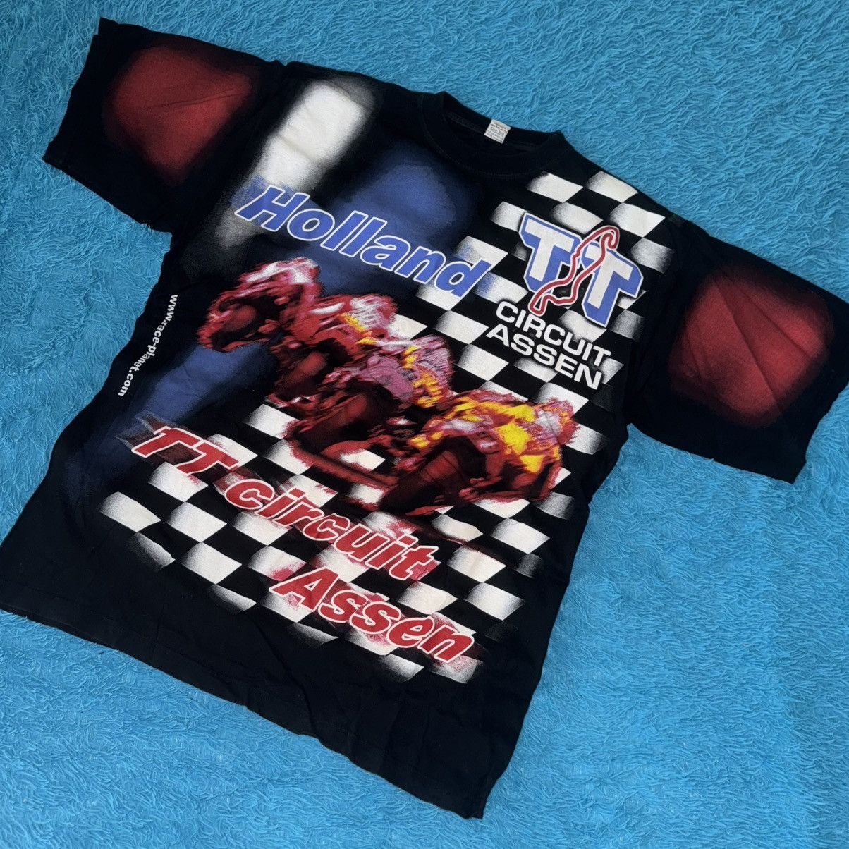 Other Vintage Over Print Moto Holland TT Circuit Assen Size US XL / EU 56 / 4 - 2 Thumbnail